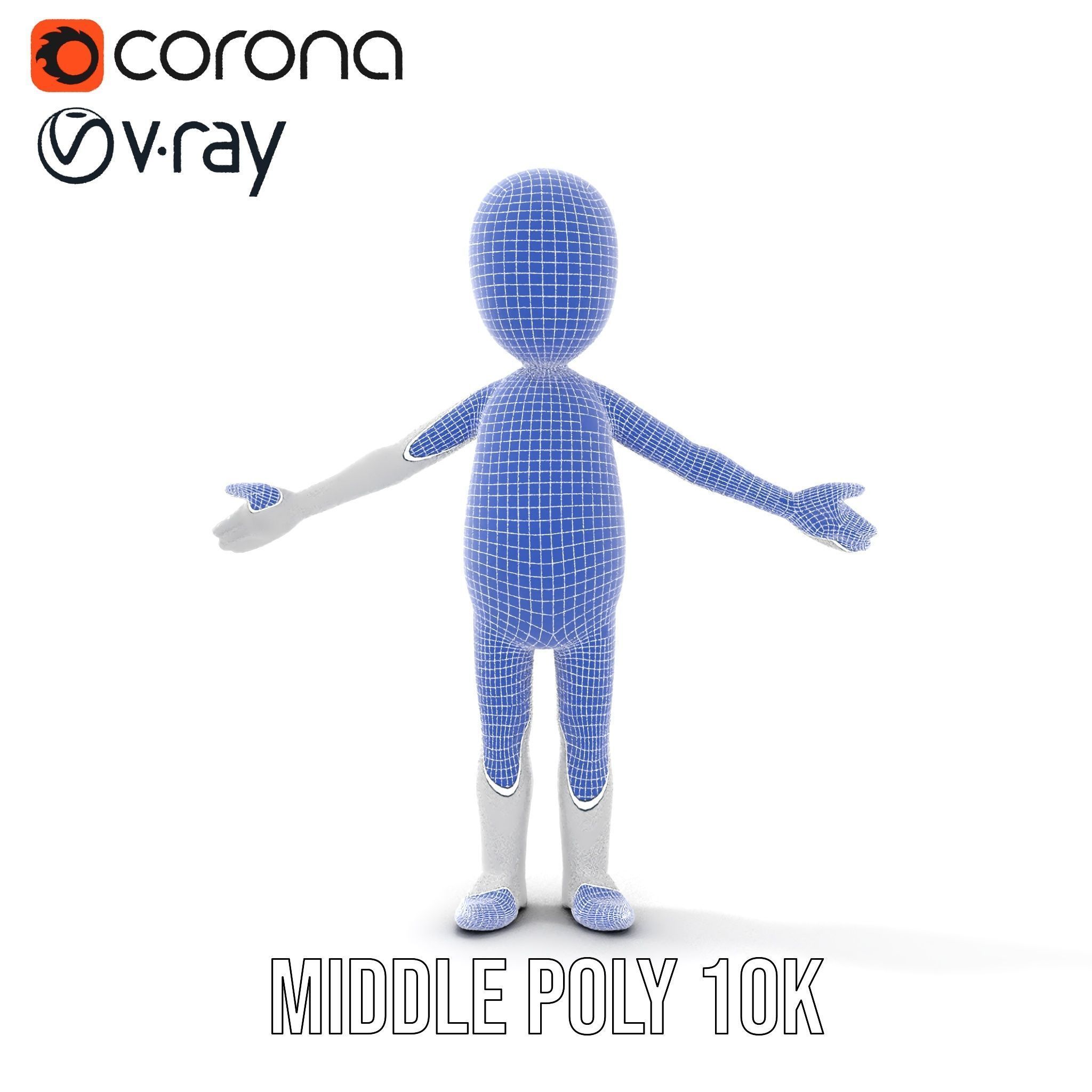 Simple Stylized Character Rigged and Animated for All Platforms Low-poly 3D model_34