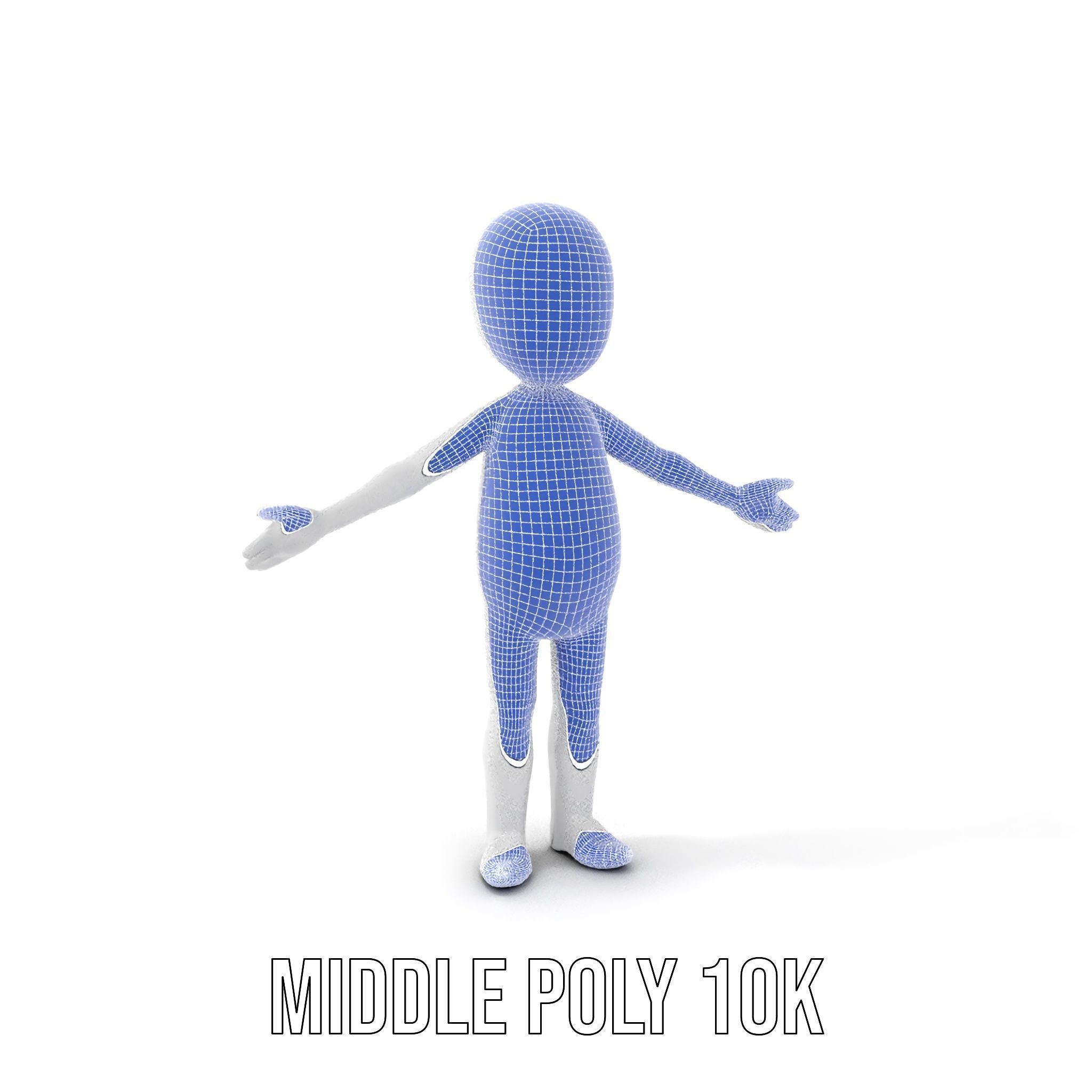 Simple Stylized Character Rigged and Animated for All Platforms Low-poly 3D model_31
