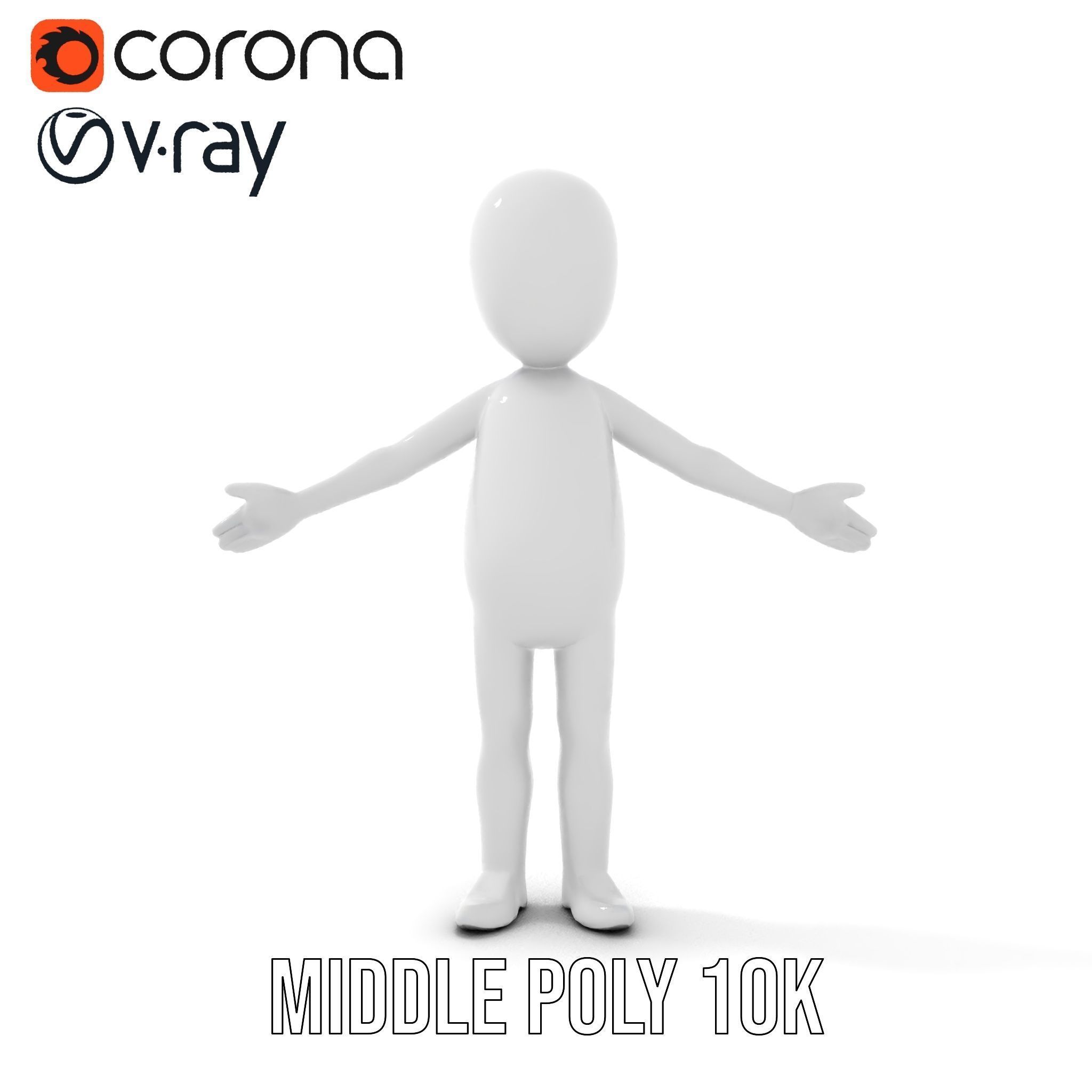 Simple Stylized Character Rigged and Animated for All Platforms Low-poly 3D model_14