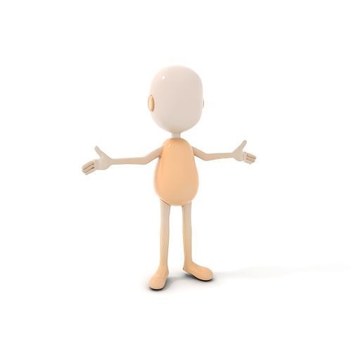 Minimalistic Character Model  Rigged and Animated Low-poly 3D model