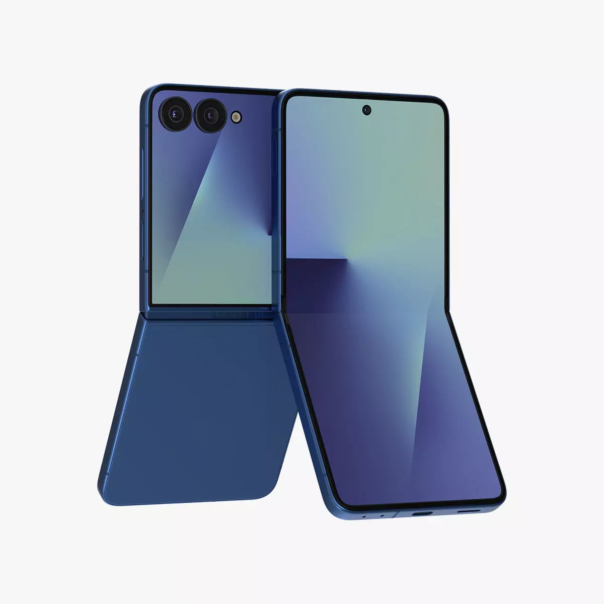 Samsung Galaxy Z Flip 7 Blue Shadow Low-poly 3D model