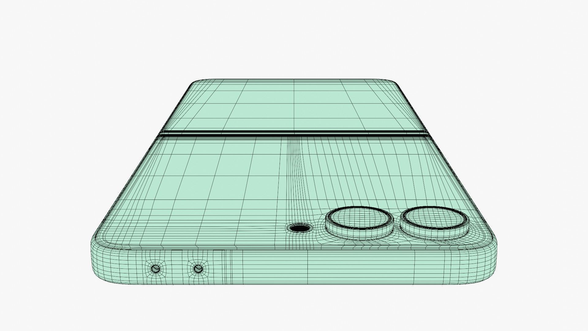 Samsung Galaxy Z Flip 7 Jetblack Low-poly 3D model_15