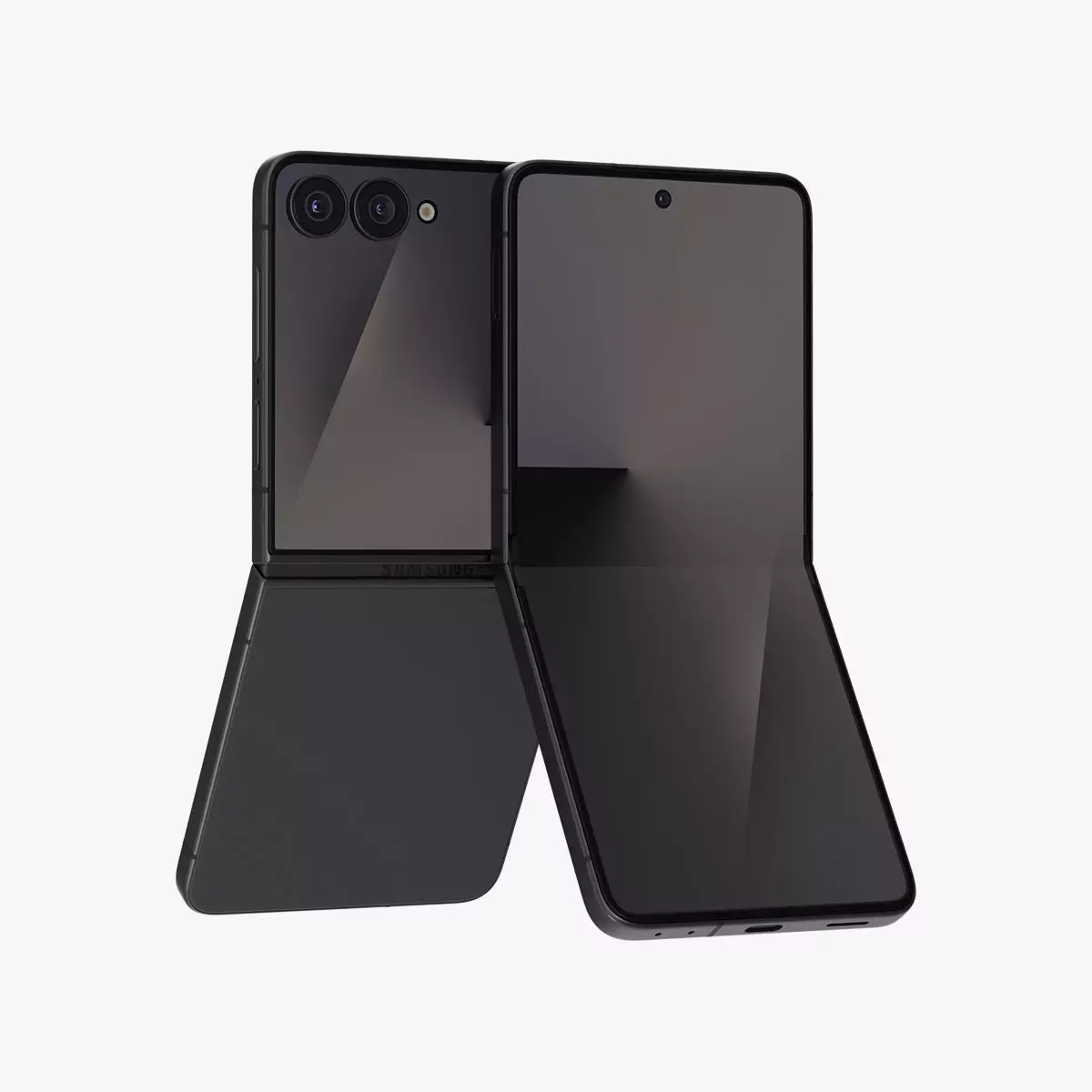Samsung Galaxy Z Flip 7 Jetblack Low-poly 3D model_0