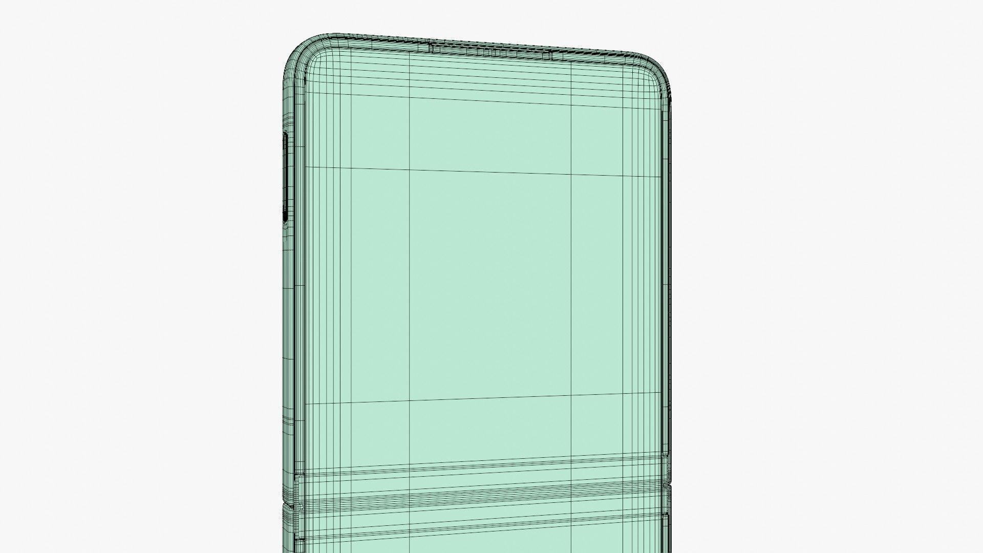 Samsung Galaxy Z Flip 7 Jetblack Low-poly 3D model_13