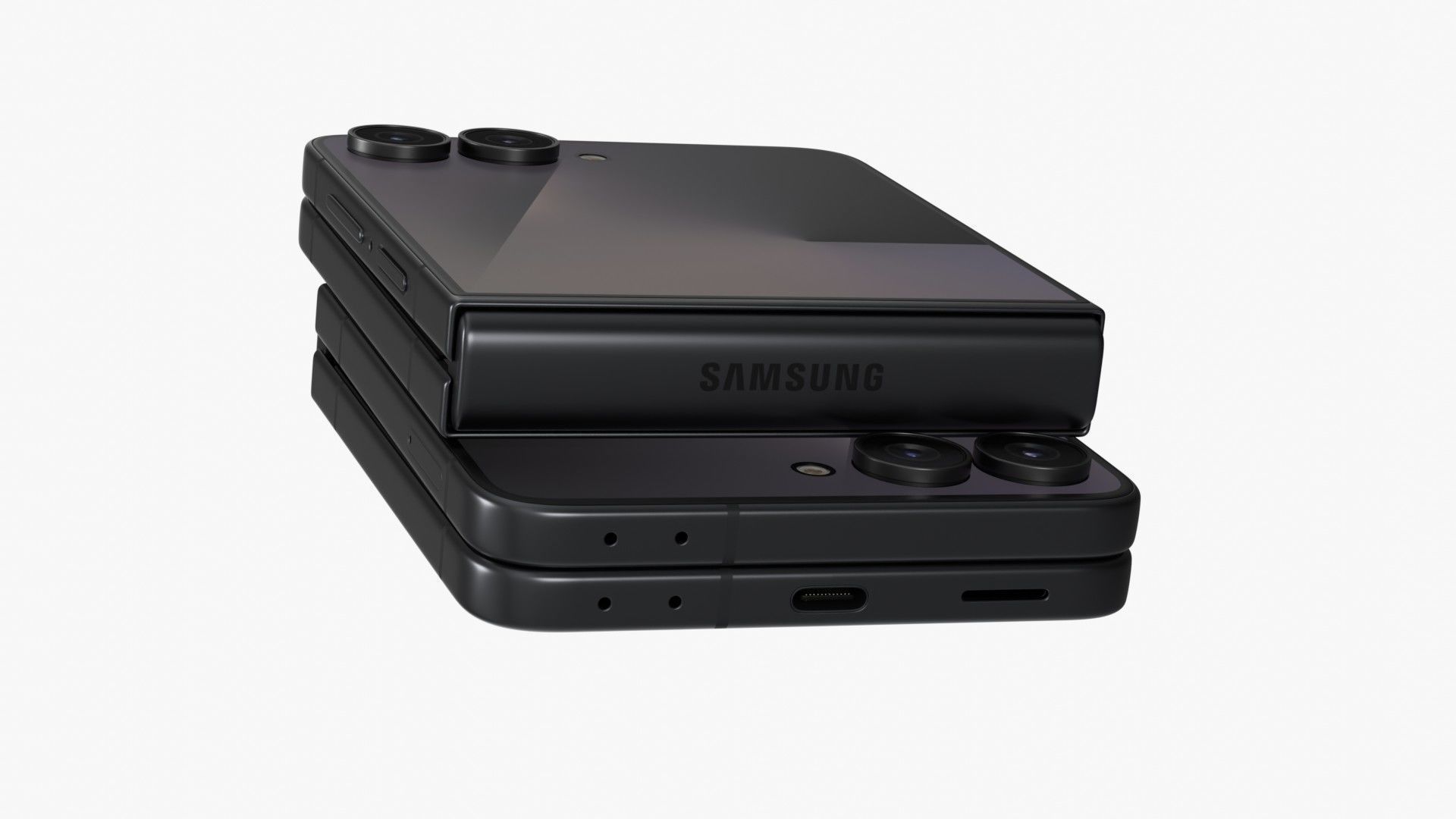 Samsung Galaxy Z Flip 7 Jetblack Low-poly 3D model_8