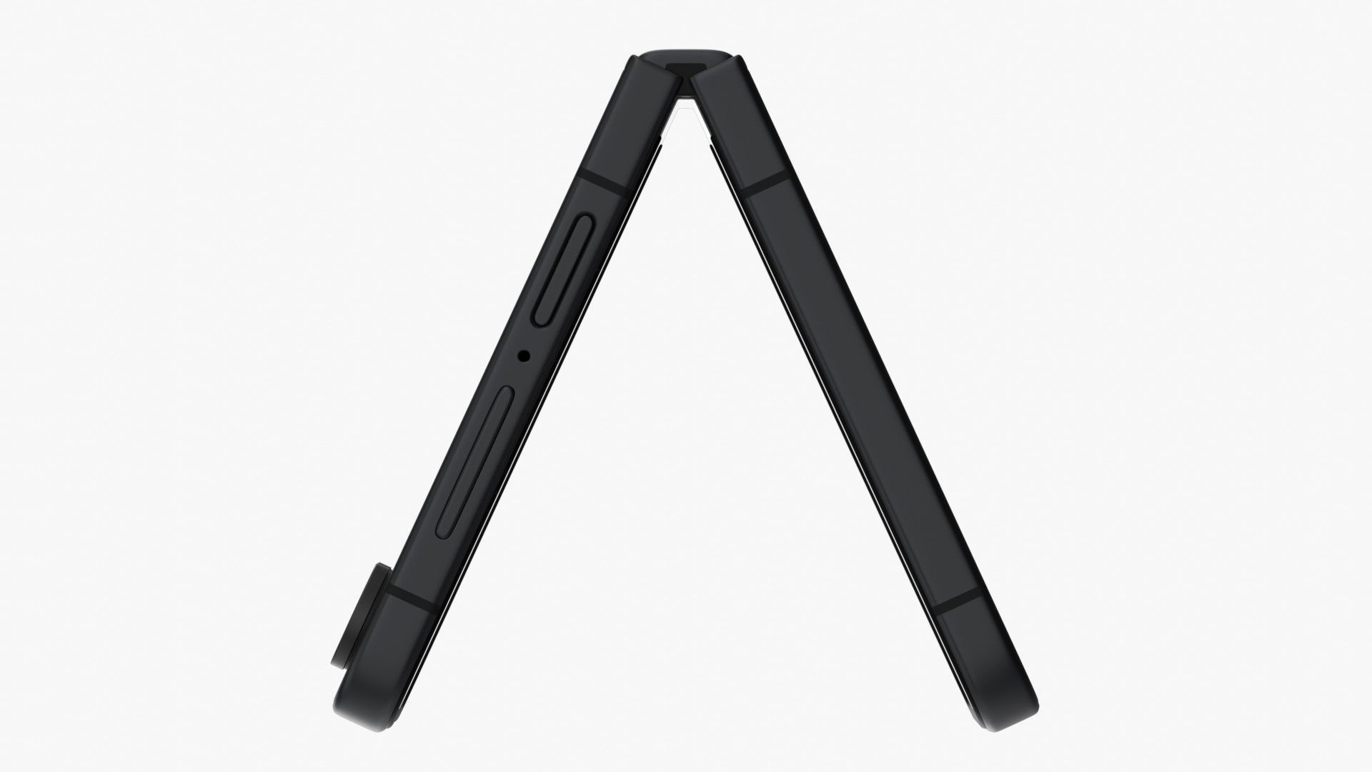 Samsung Galaxy Z Flip 7 Jetblack Low-poly 3D model_7