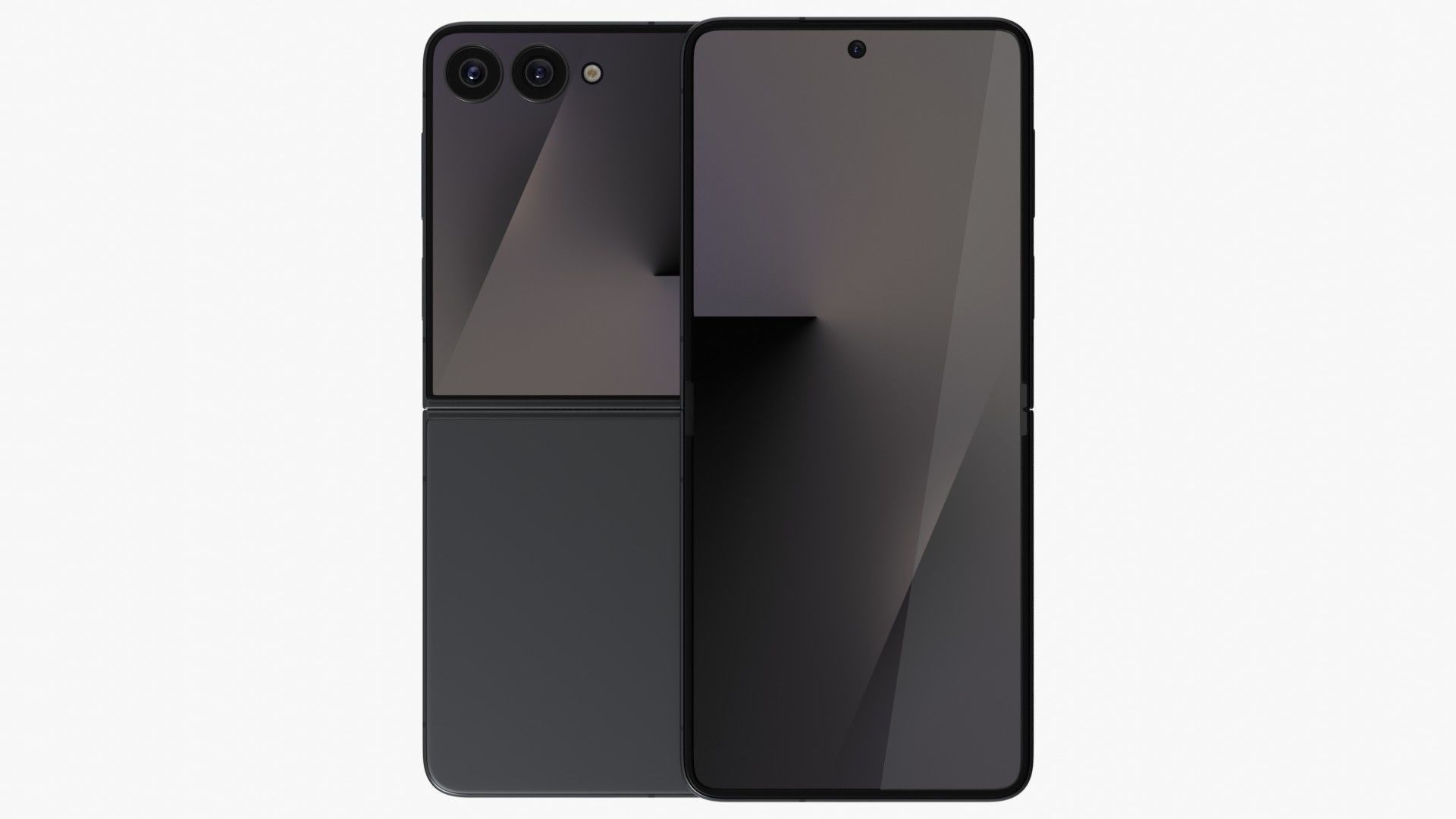 Samsung Galaxy Z Flip 7 Jetblack Low-poly 3D model_1