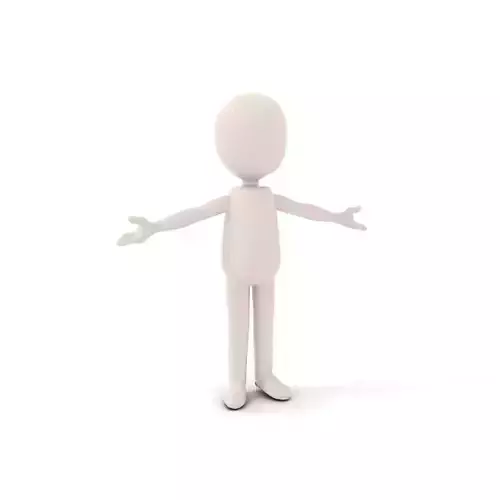 Simple Character Model Rigged and Animated for Versatile Use