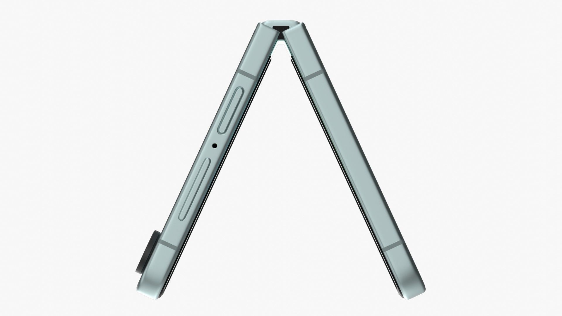 Samsung Galaxy Z Flip 7 Mint Low-poly 3D model_7