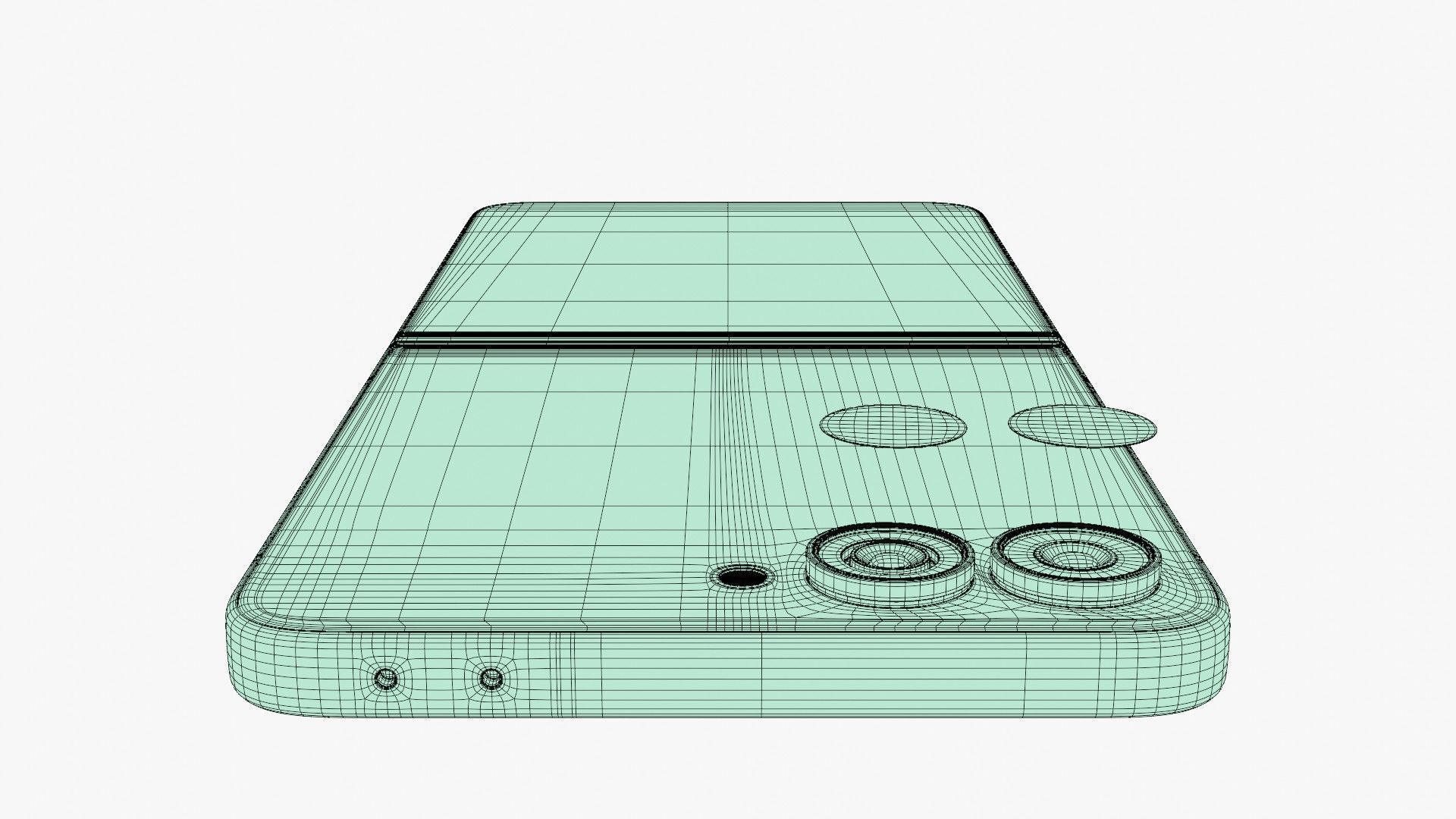 Samsung Galaxy Z Flip 7 Mint Low-poly 3D model_16