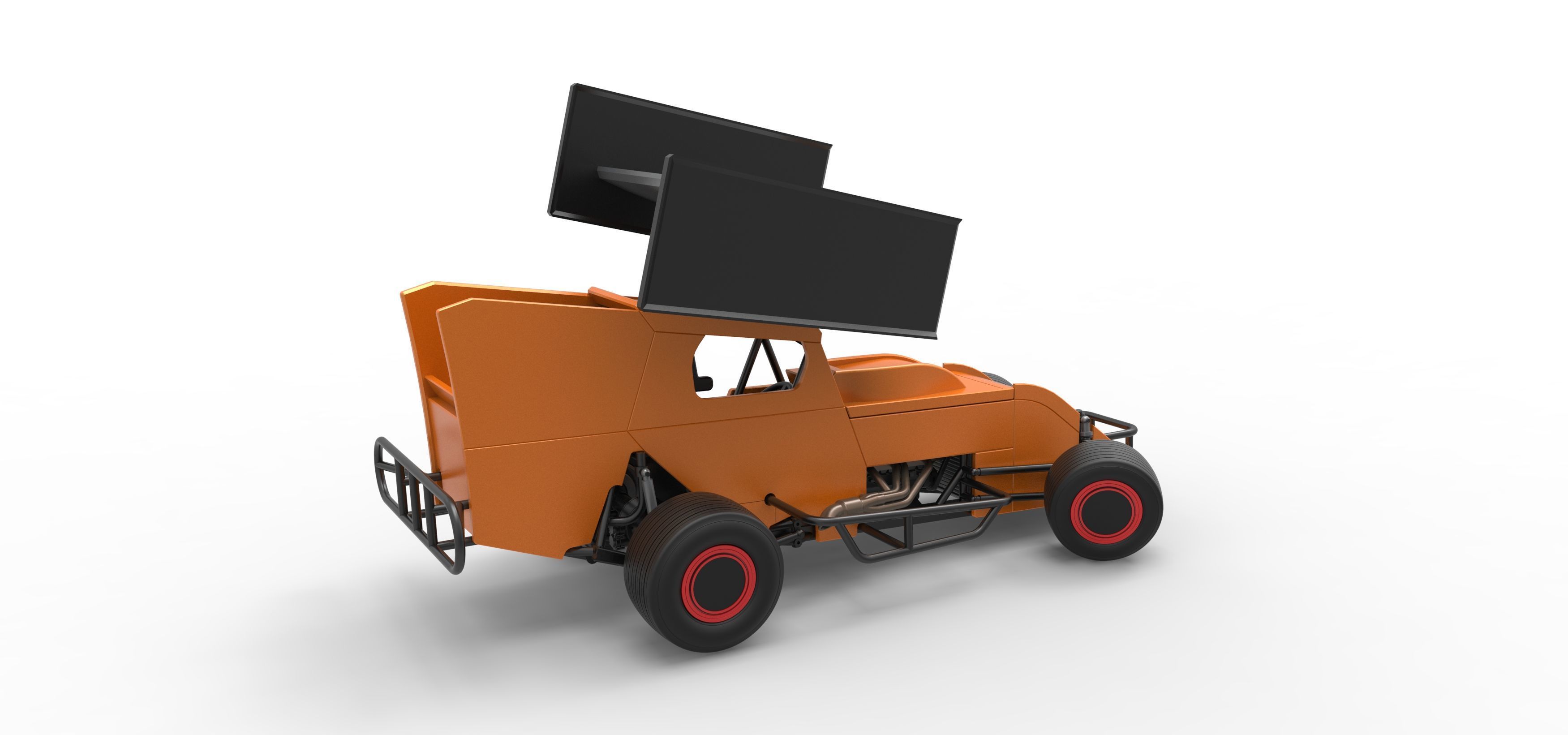 Southern Wing Modified Stock car while turning Scale 1 to 25 3D print model_20