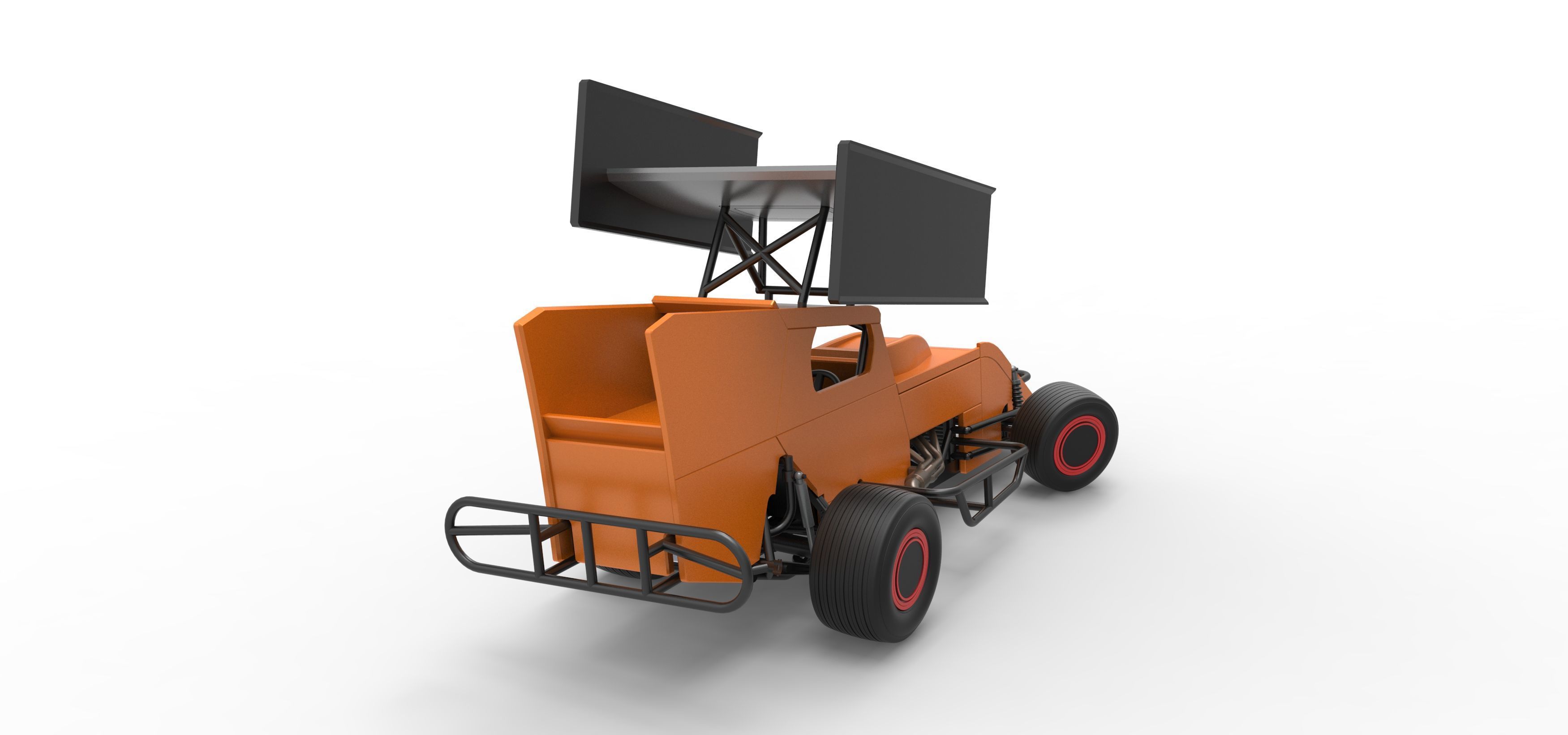 Southern Wing Modified Stock car while turning Scale 1 to 25 3D print model_18