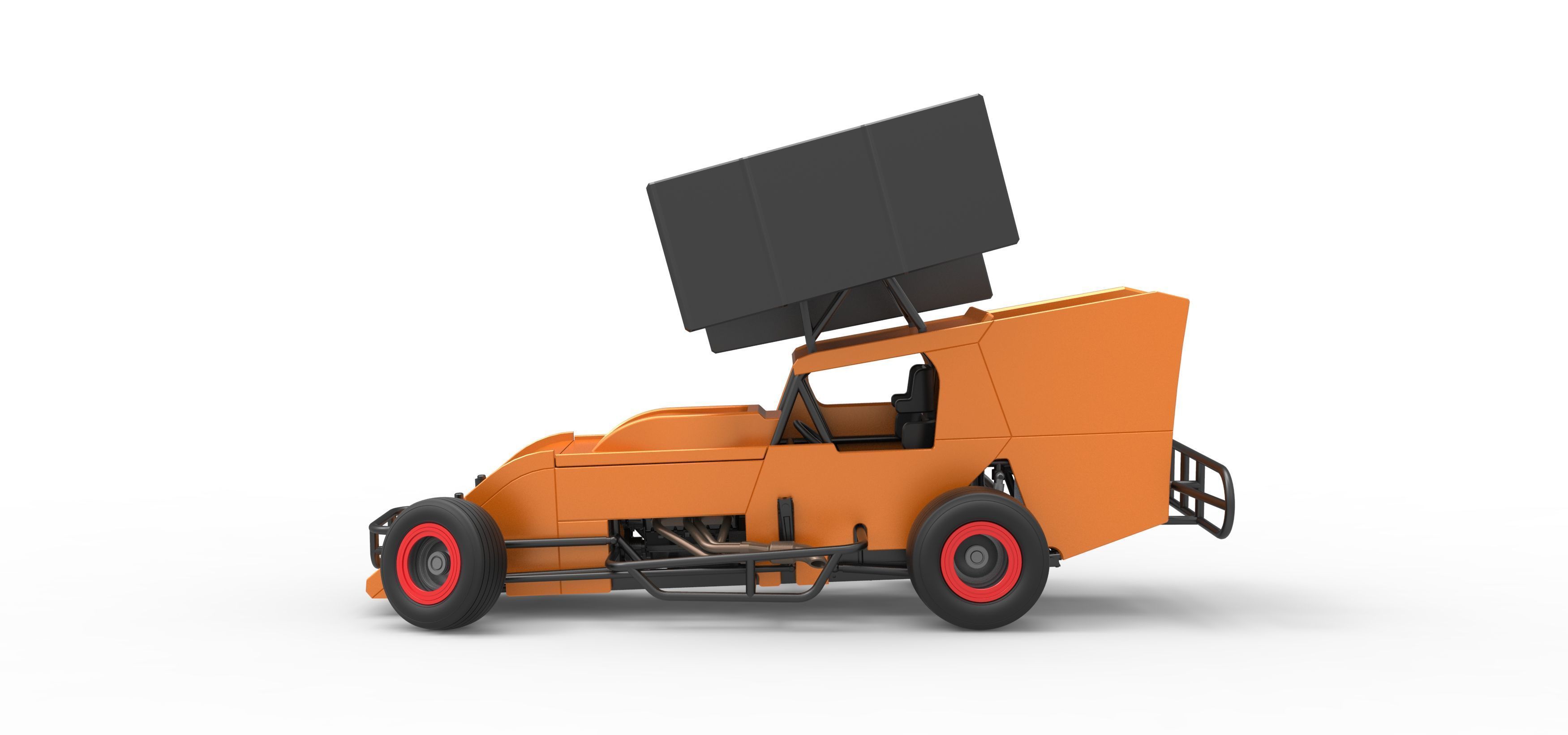 Southern Wing Modified Stock car while turning Scale 1 to 25 3D print model_9