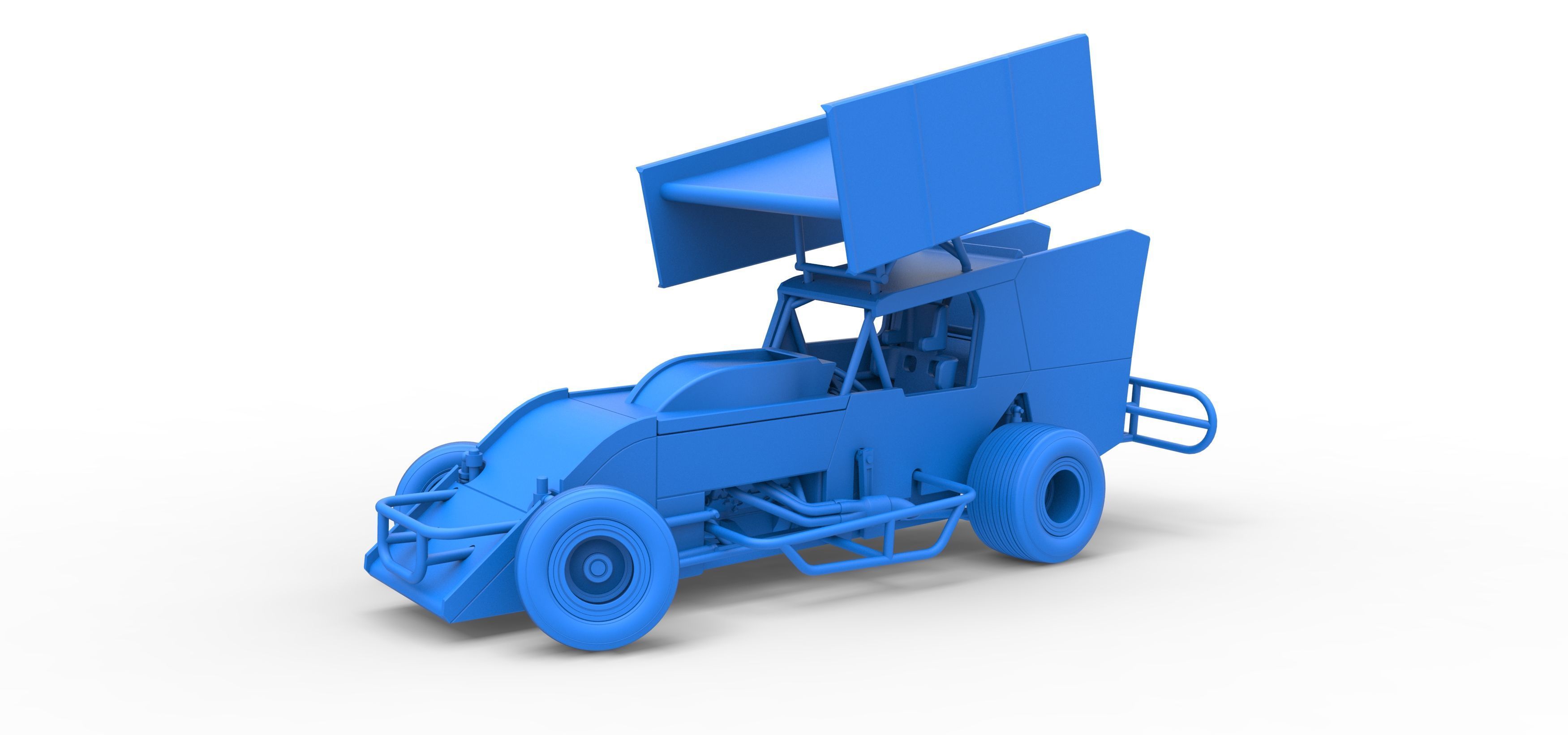 Southern Wing Modified Stock car while turning Scale 1 to 25 3D print model_27