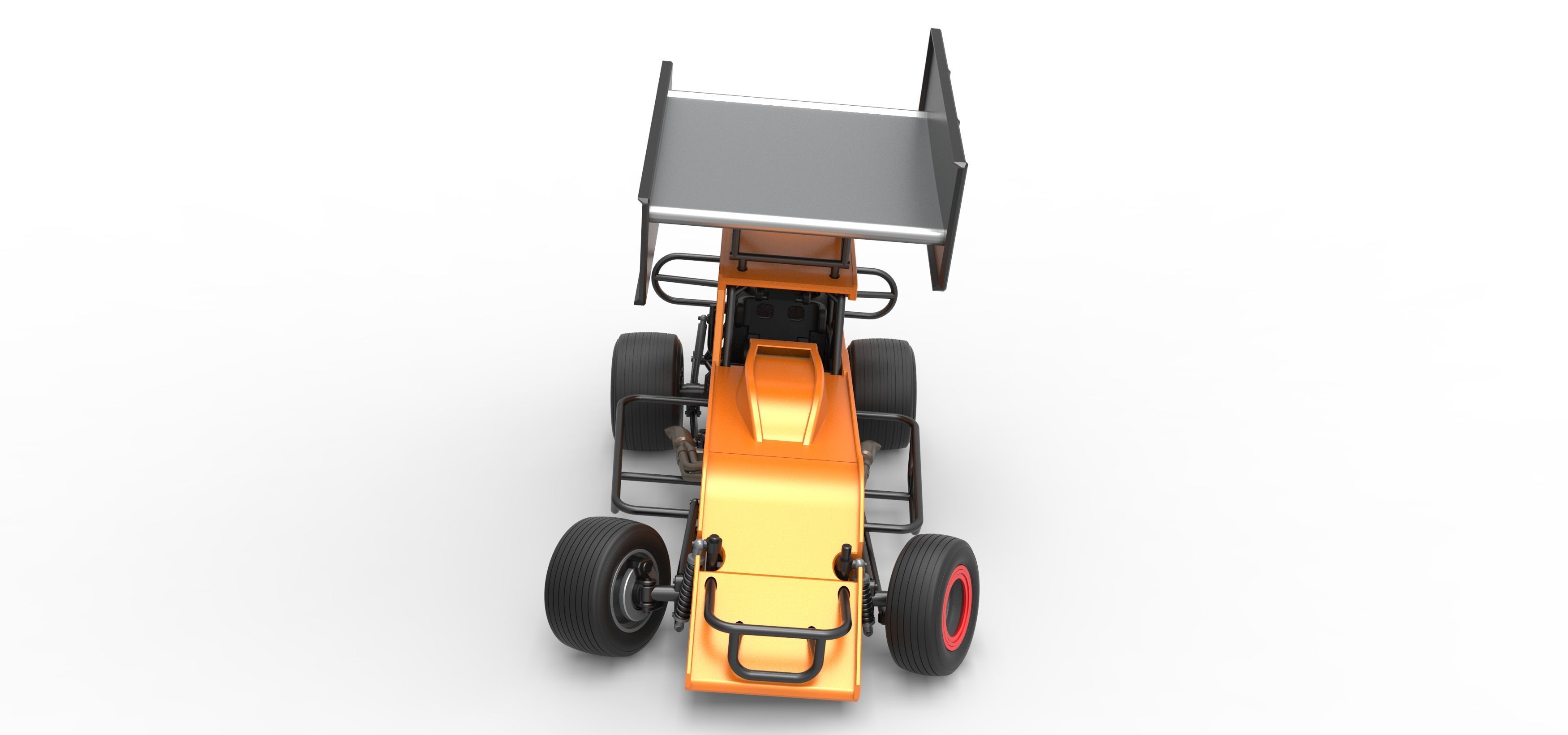 Southern Wing Modified Stock car while turning Scale 1 to 25 3D print model_8