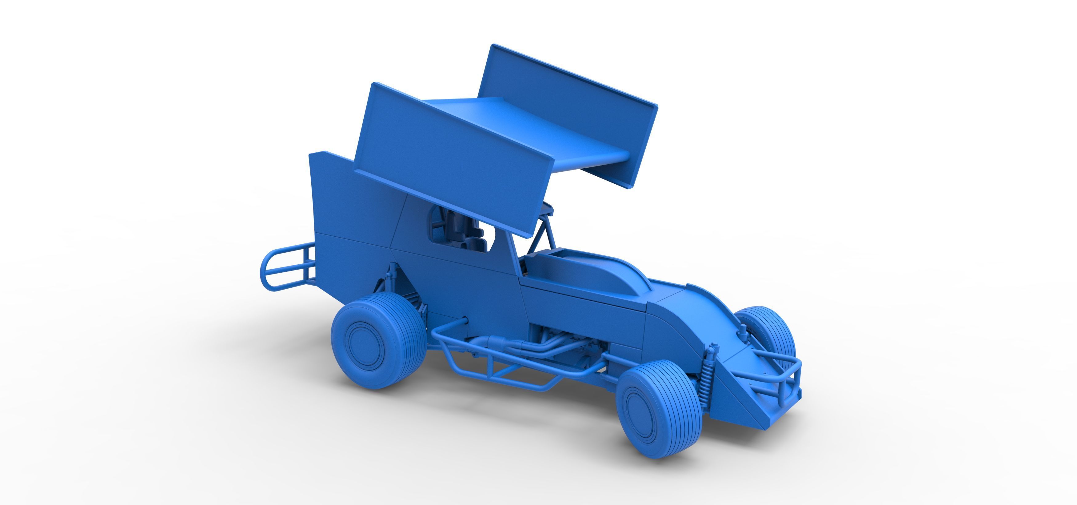 Southern Wing Modified Stock car while turning Scale 1 to 25 3D print model_50