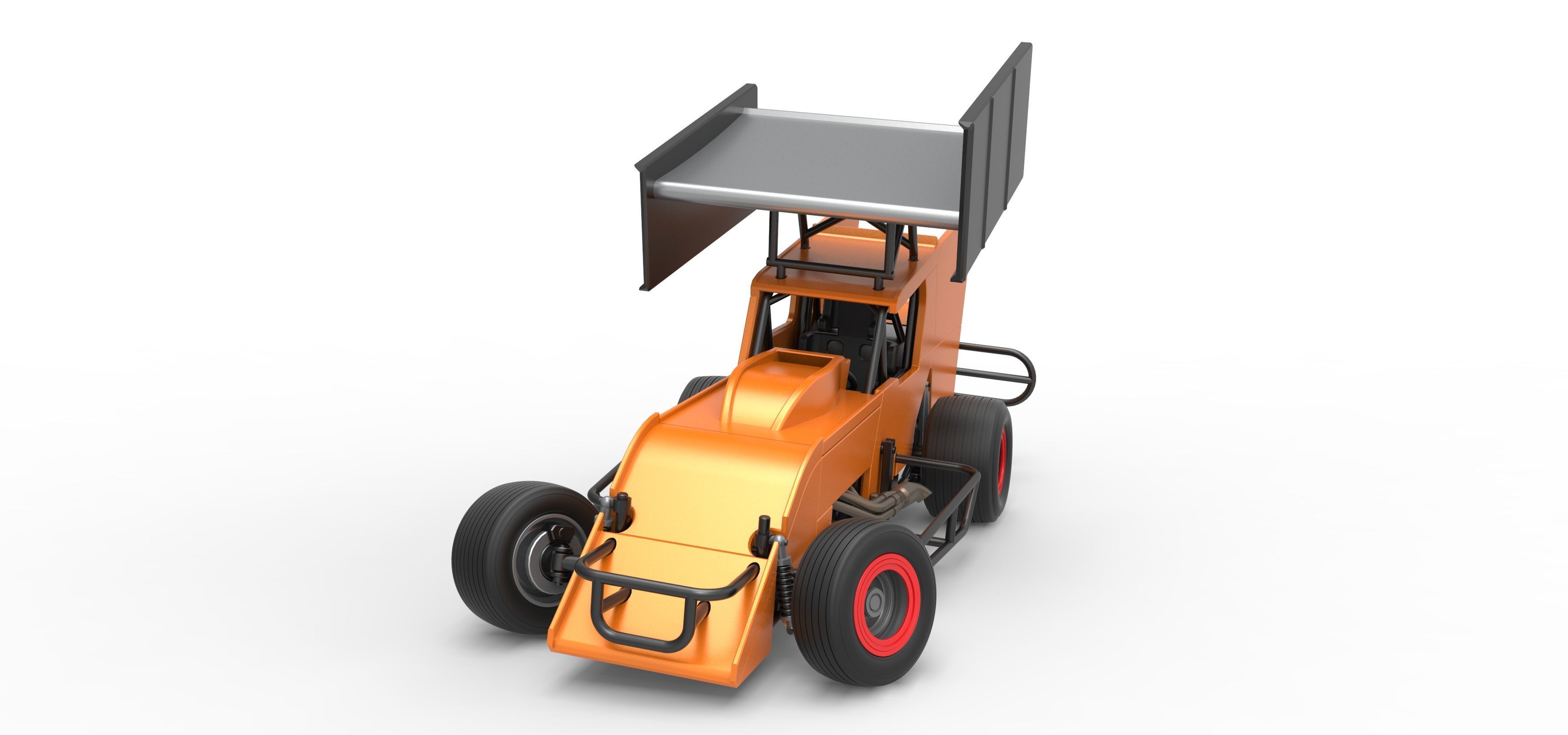 Southern Wing Modified Stock car while turning Scale 1 to 25 3D print model_5