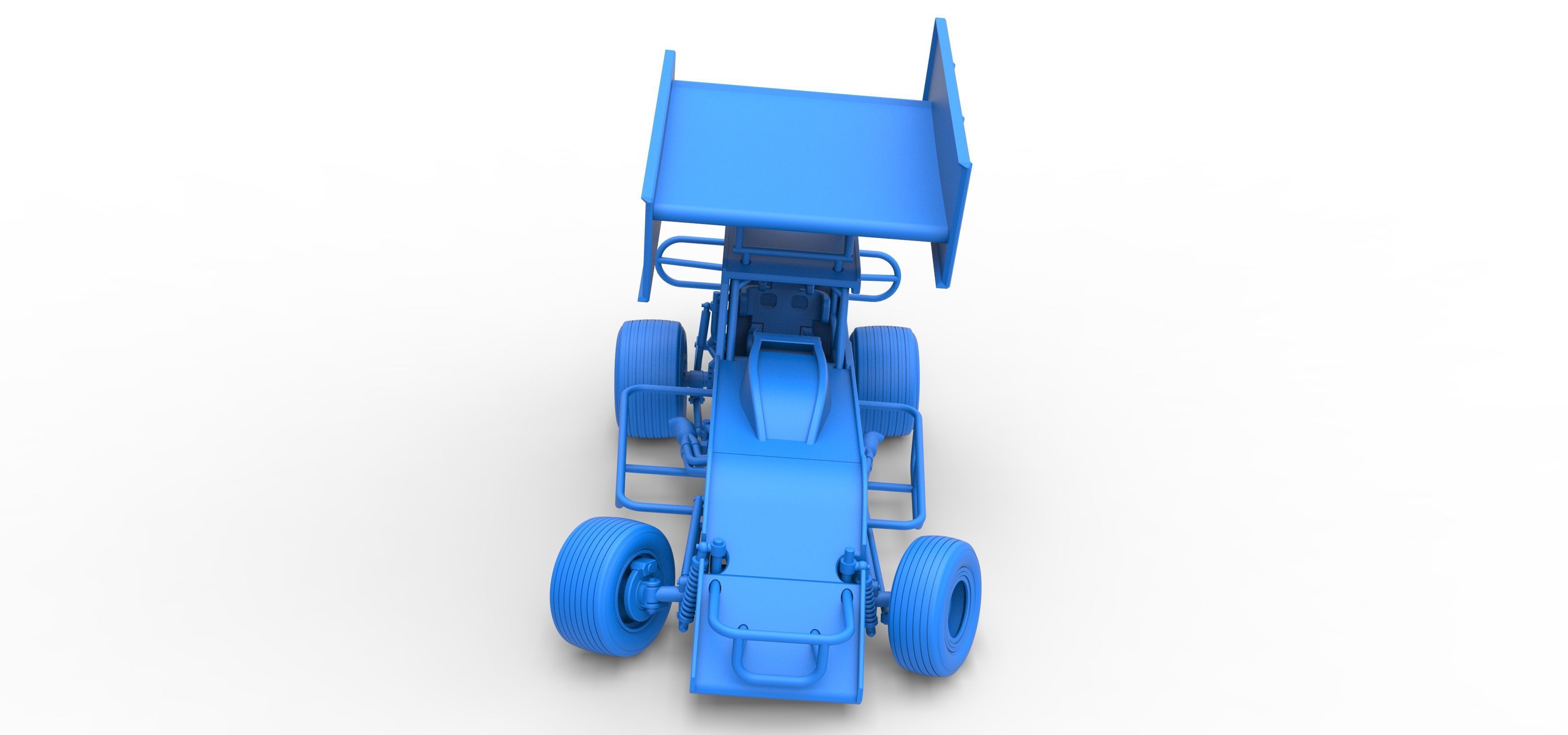 Southern Wing Modified Stock car while turning Scale 1 to 25 3D print model_34