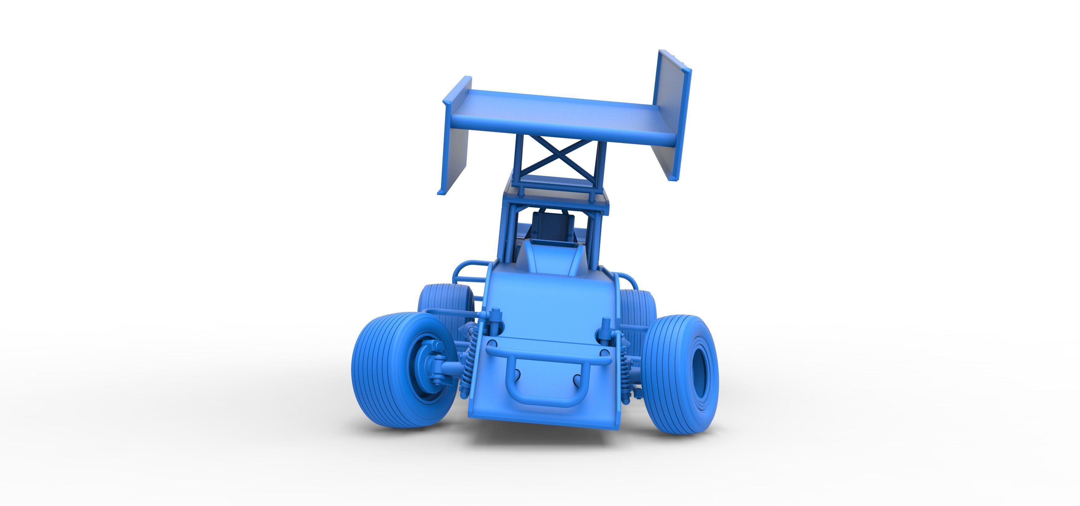 Southern Wing Modified Stock car while turning Scale 1 to 25 3D print model_33