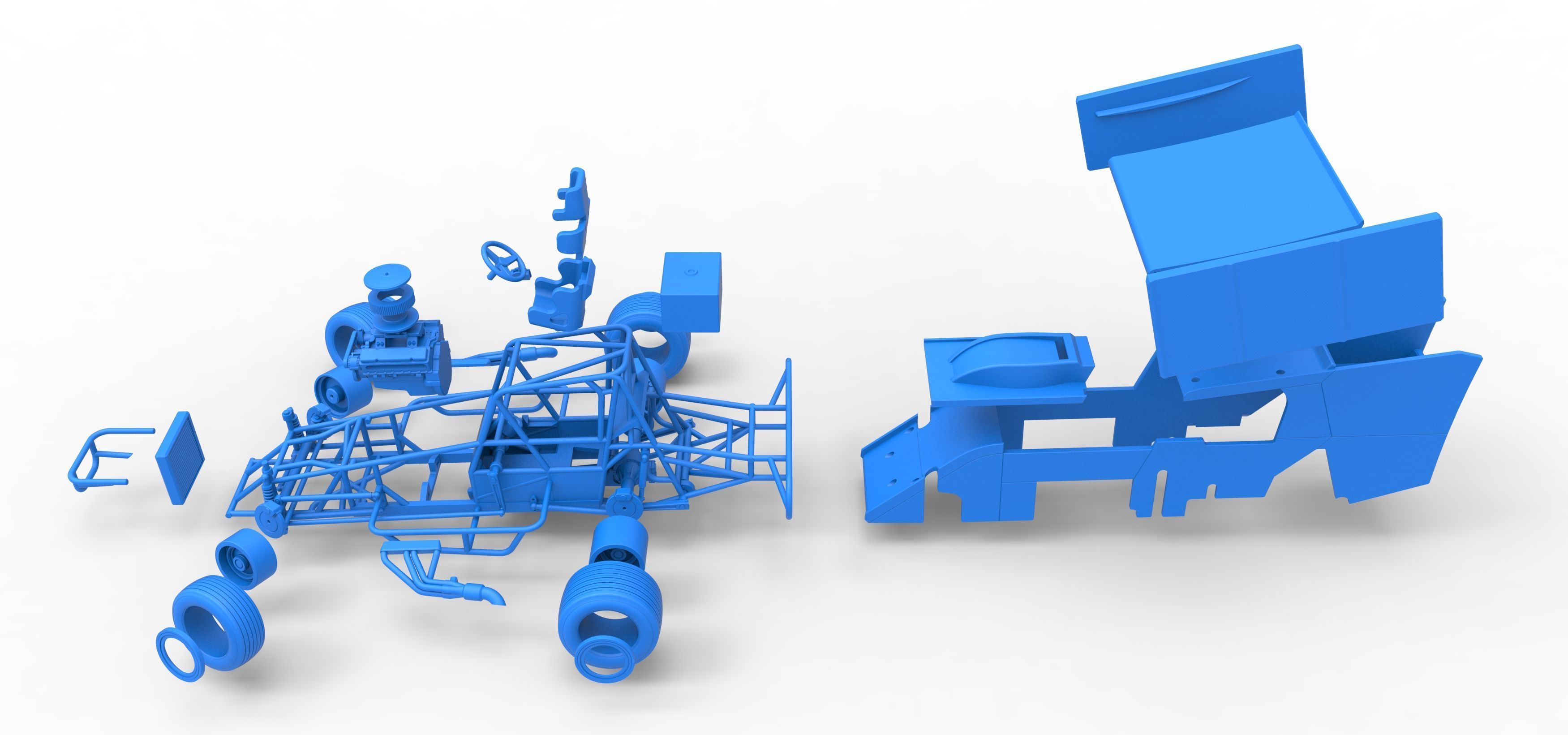 Southern Wing Modified Stock car while turning Scale 1 to 25 3D print model_59