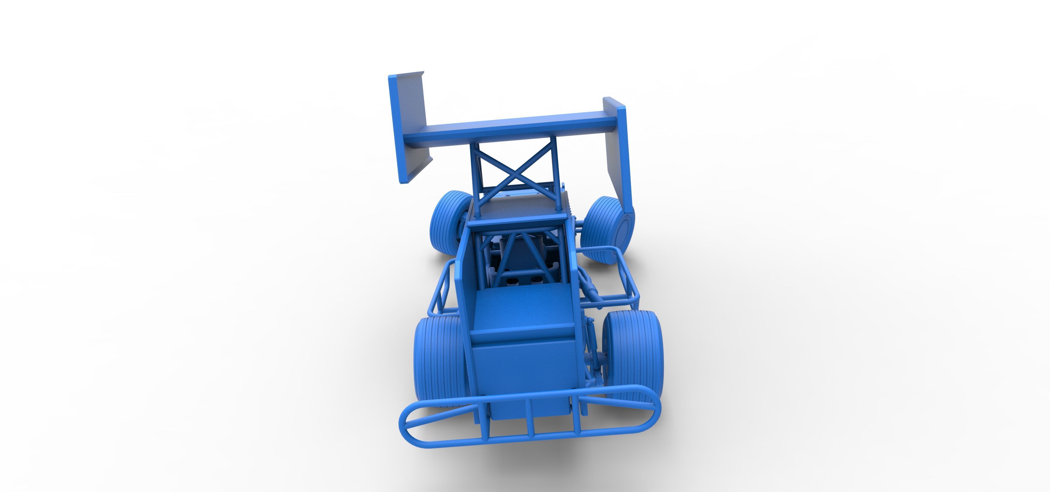 Southern Wing Modified Stock car while turning Scale 1 to 25 3D print model_43