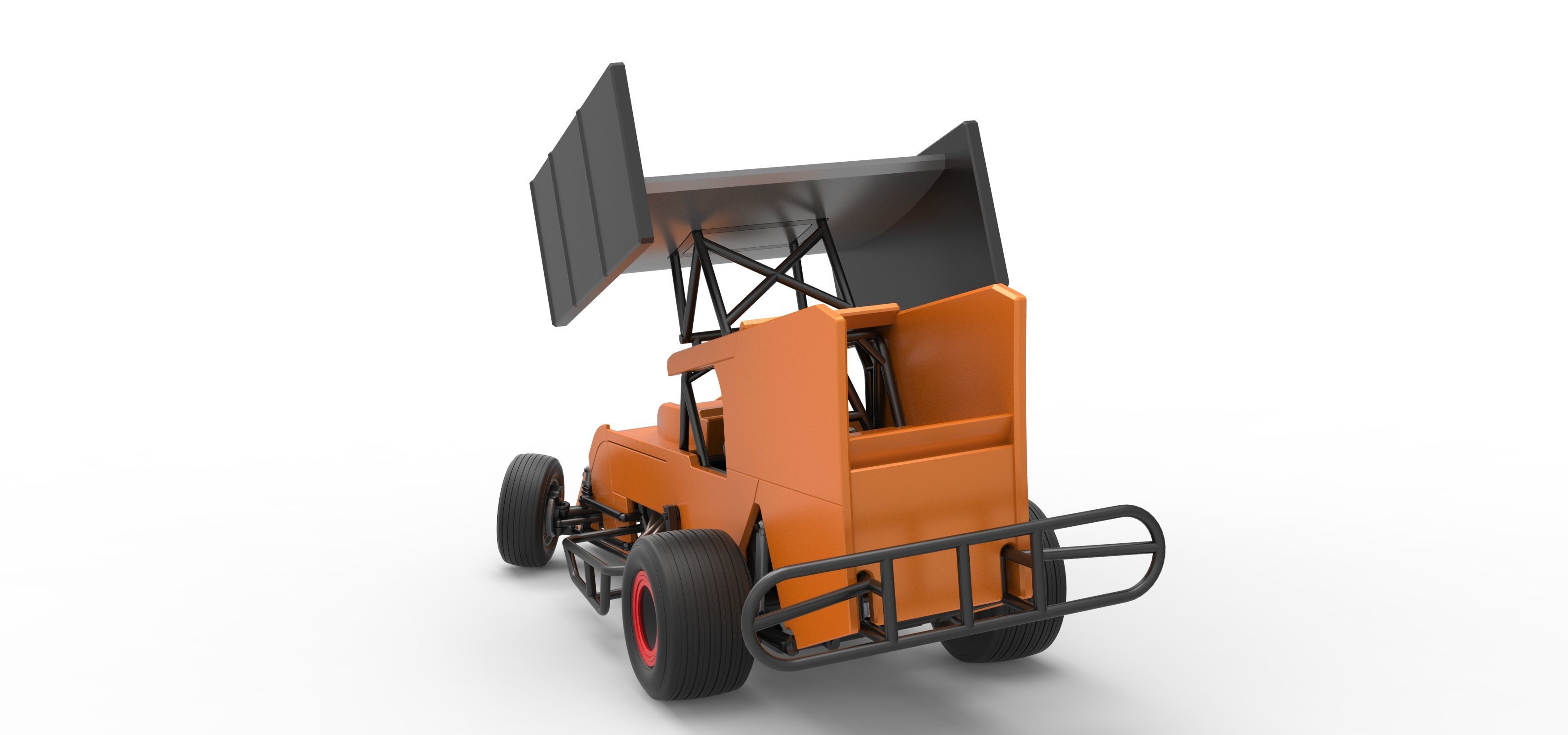 Southern Wing Modified Stock car while turning Scale 1 to 25 3D print model_14