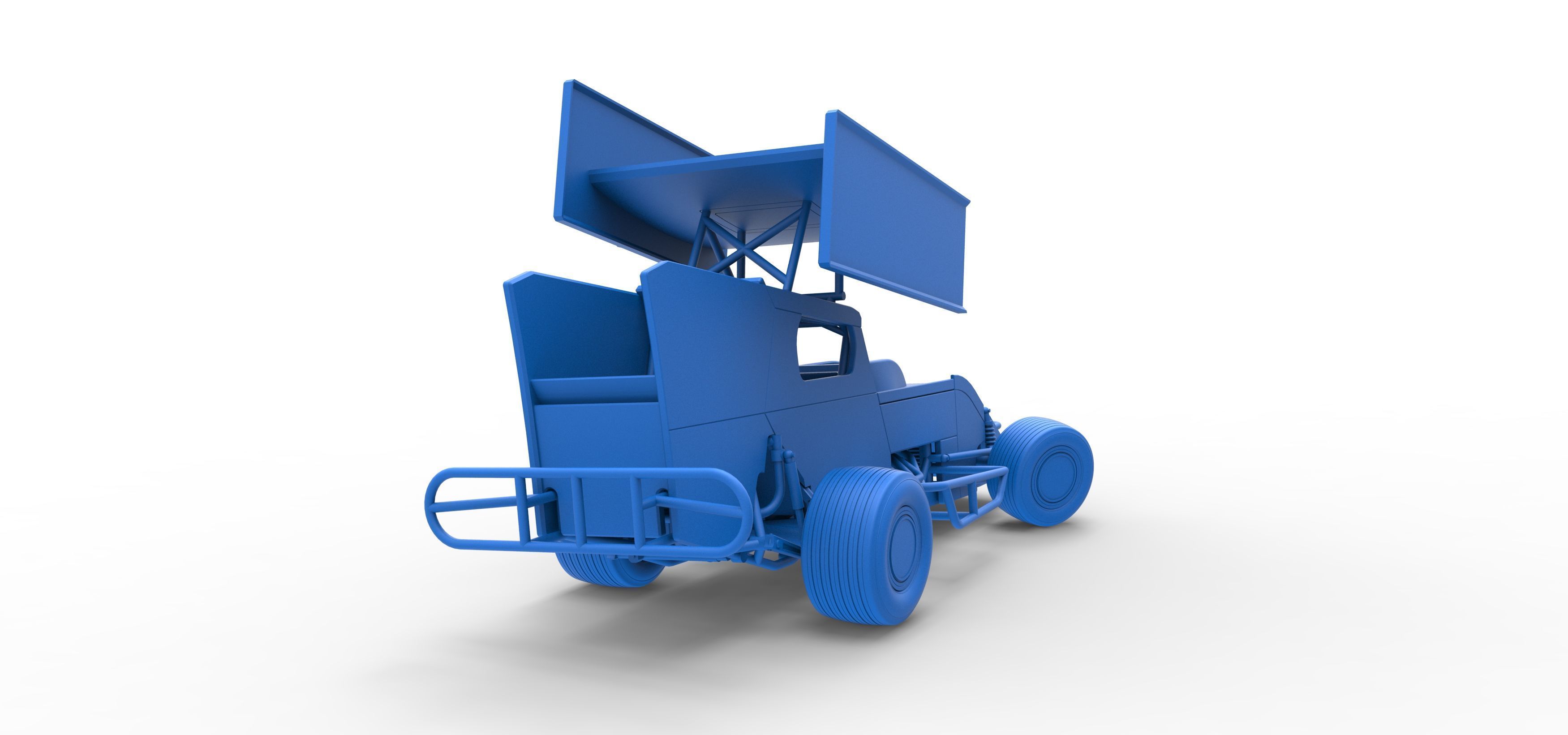 Southern Wing Modified Stock car while turning Scale 1 to 25 3D print model_44