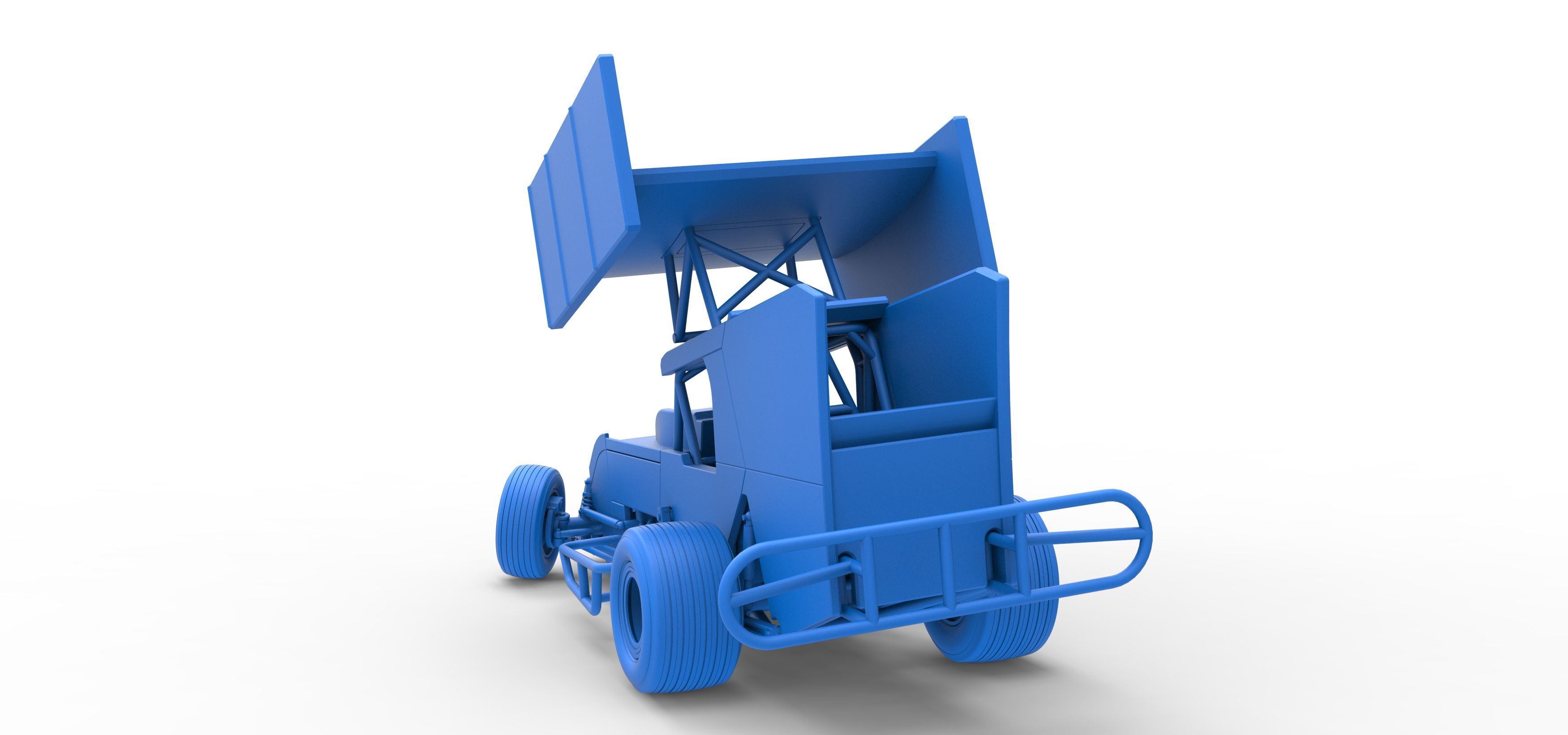 Southern Wing Modified Stock car while turning Scale 1 to 25 3D print model_40