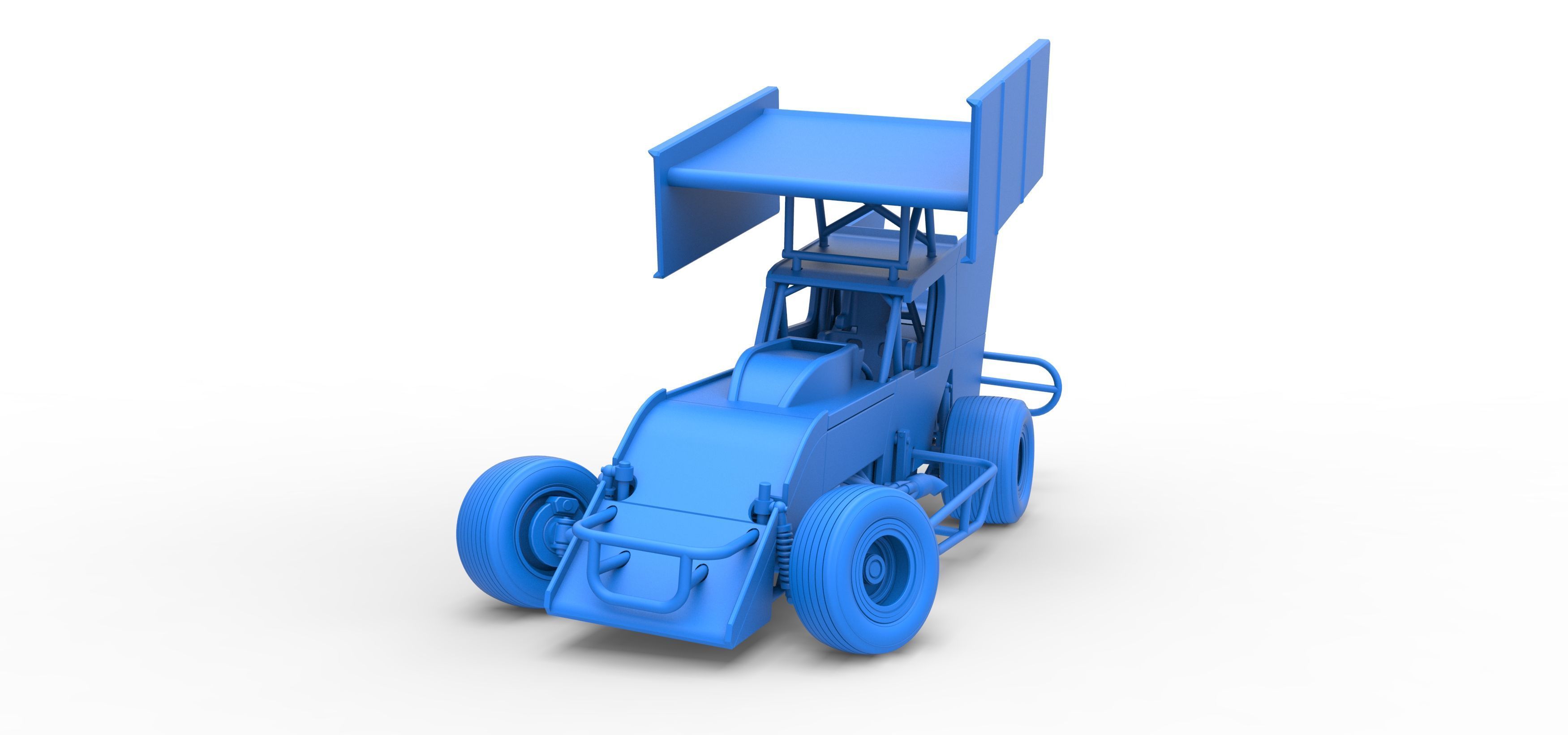 Southern Wing Modified Stock car while turning Scale 1 to 25 3D print model_31