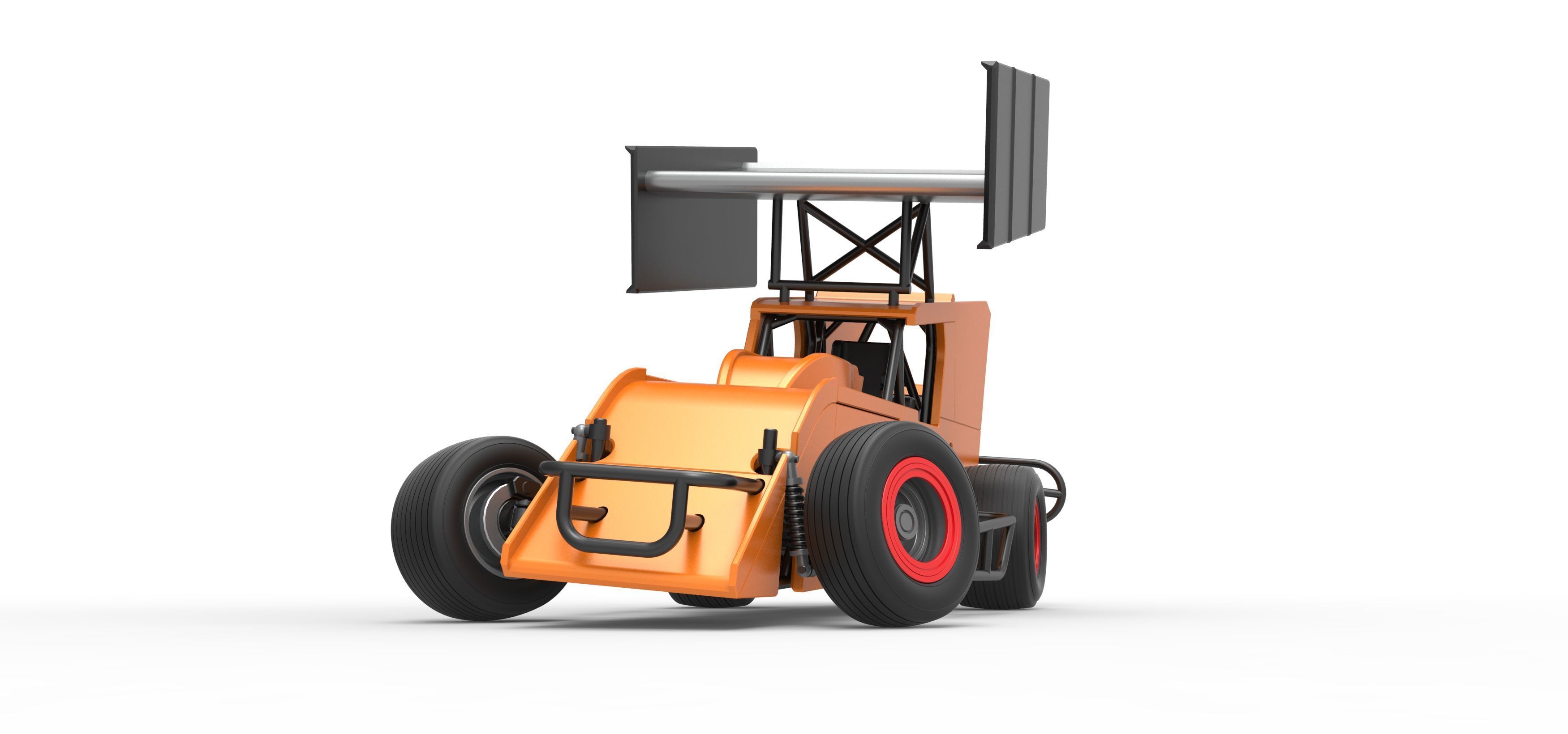 Southern Wing Modified Stock car while turning Scale 1 to 25 3D print model_6