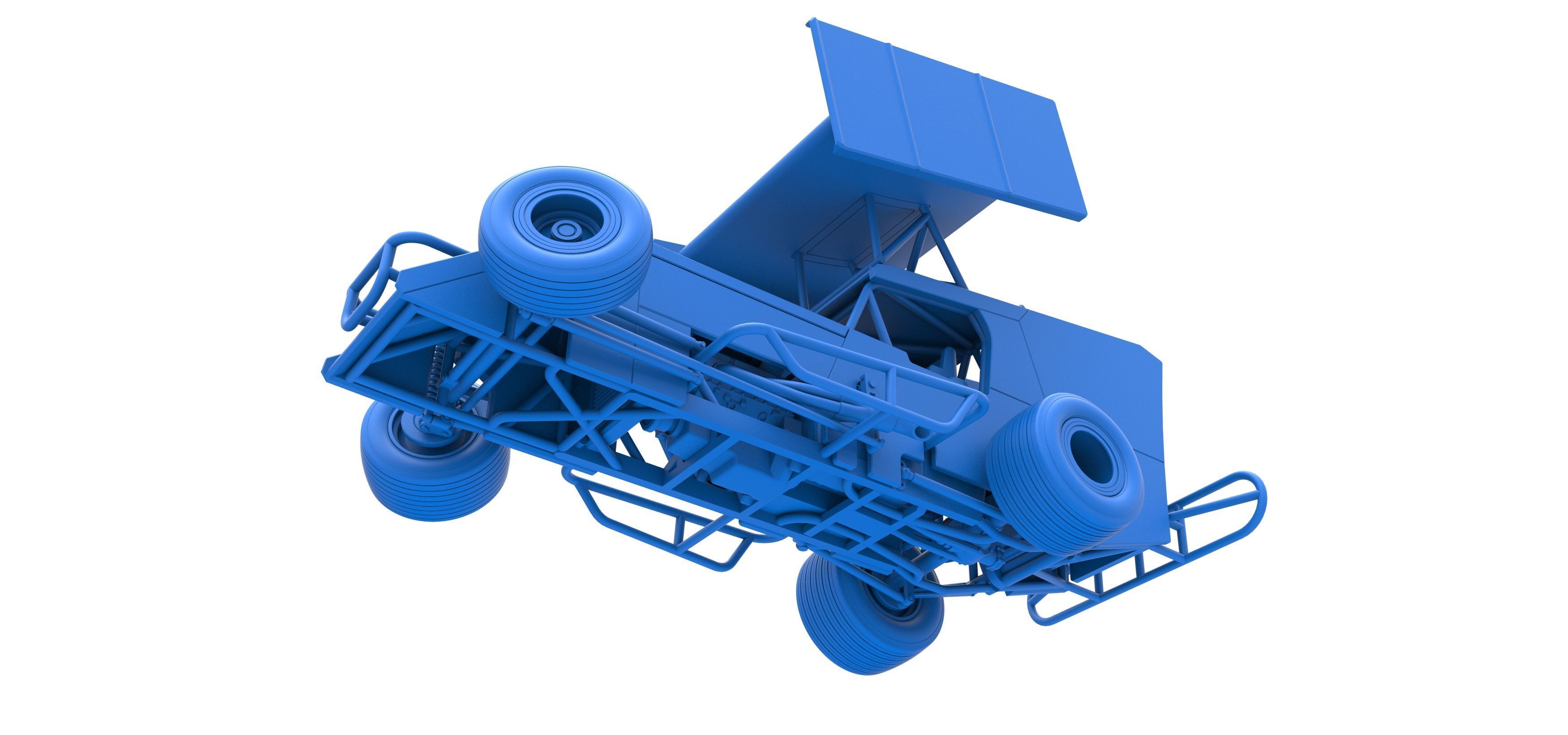 Southern Wing Modified Stock car while turning Scale 1 to 25 3D print model_29