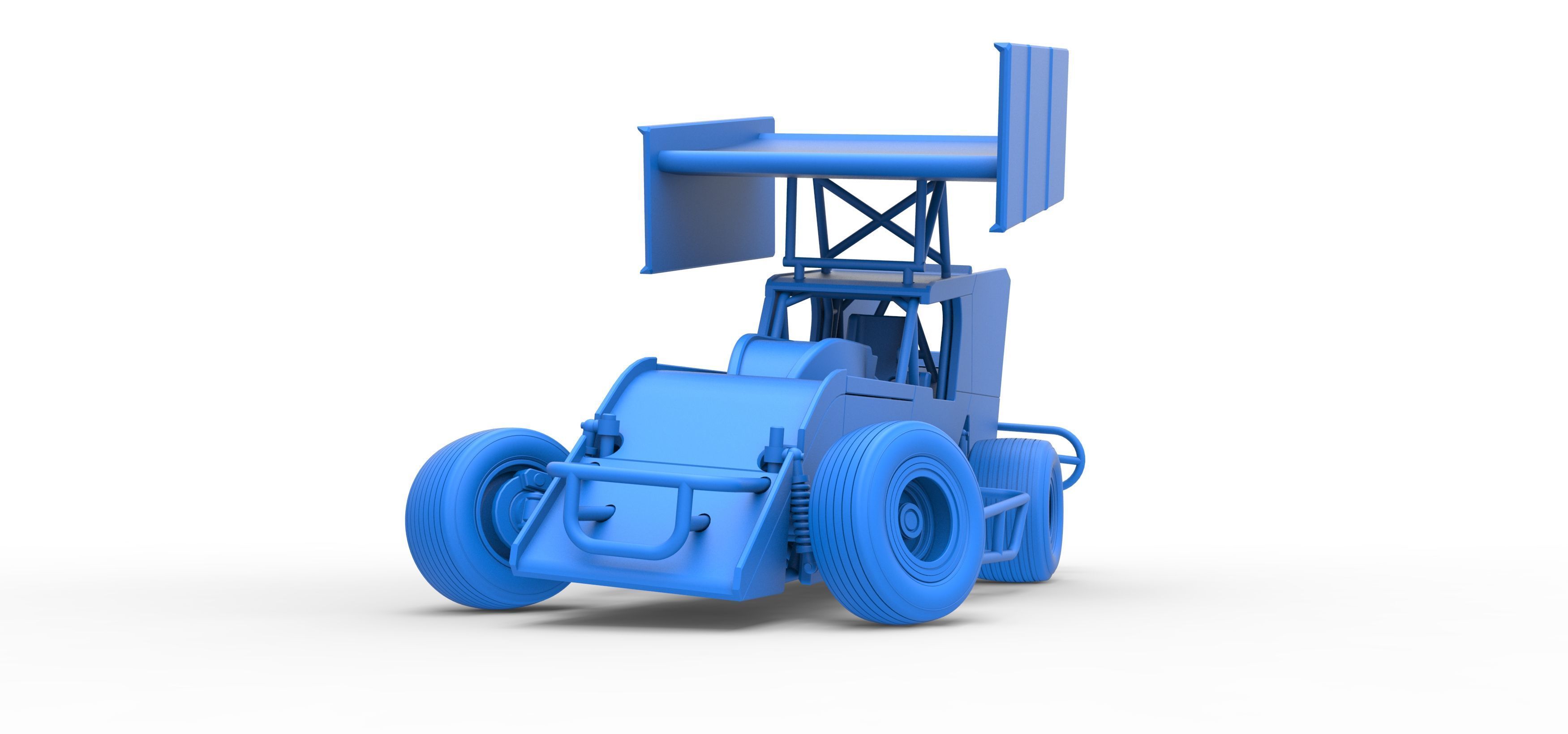 Southern Wing Modified Stock car while turning Scale 1 to 25 3D print model_32