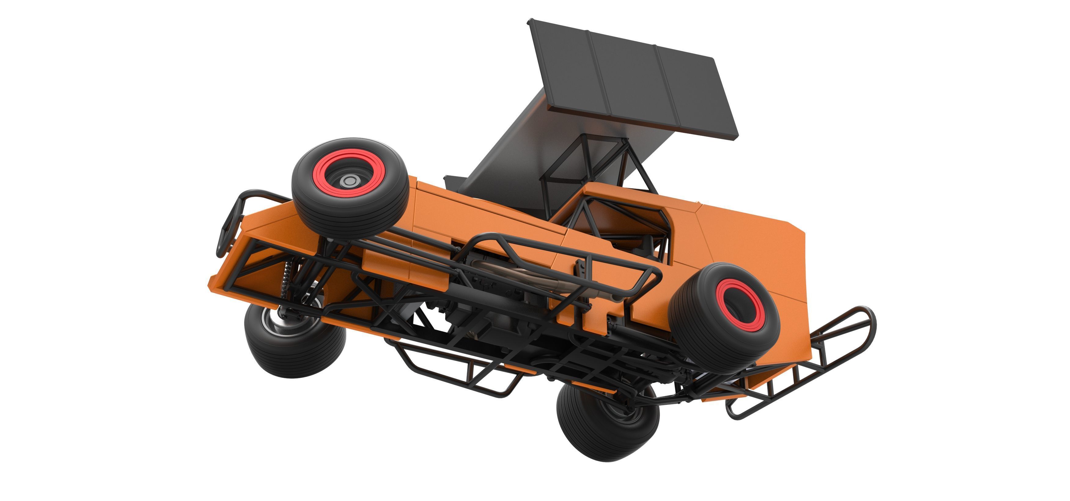 Southern Wing Modified Stock car while turning Scale 1 to 25 3D print model_3