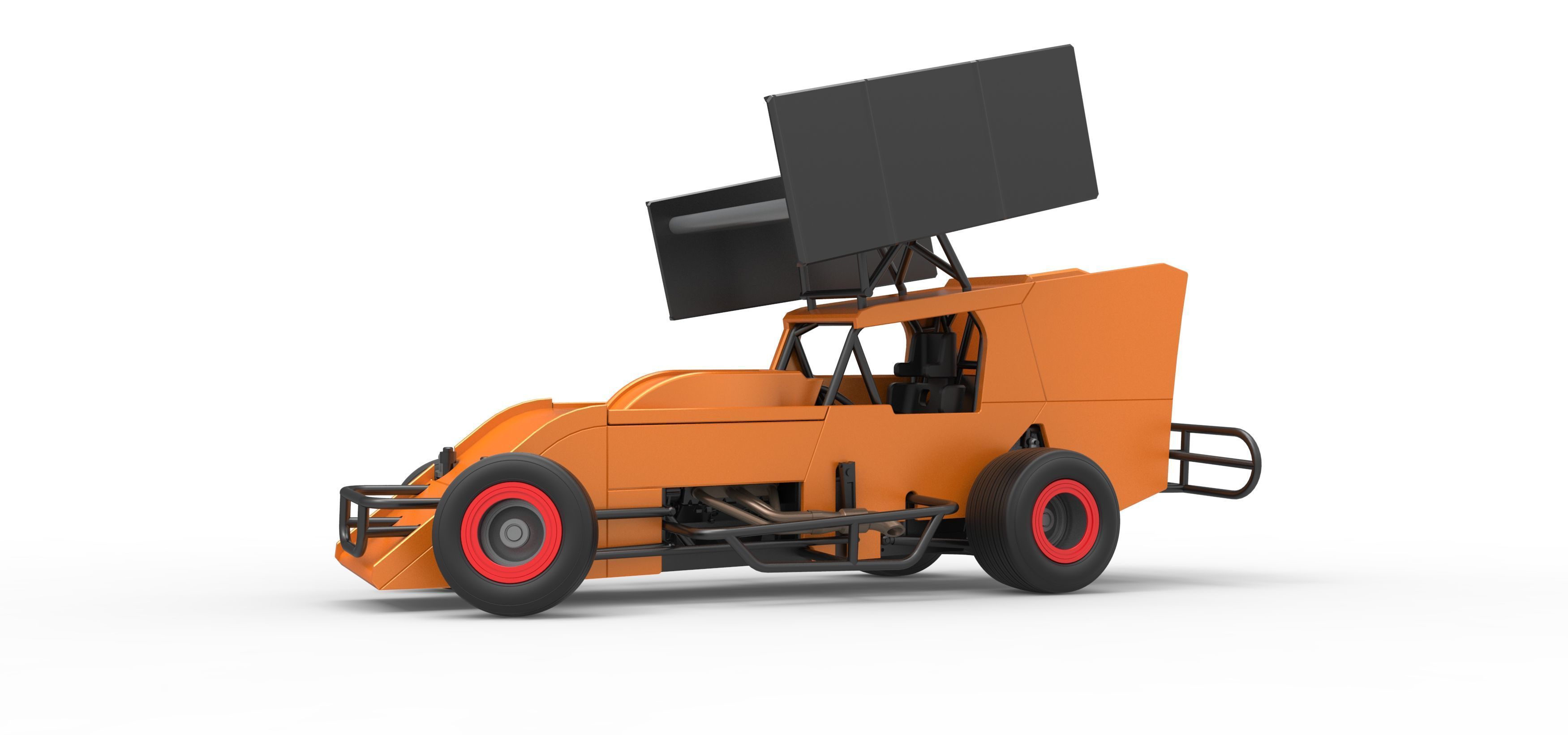 Southern Wing Modified Stock car while turning Scale 1 to 25 3D print model_2