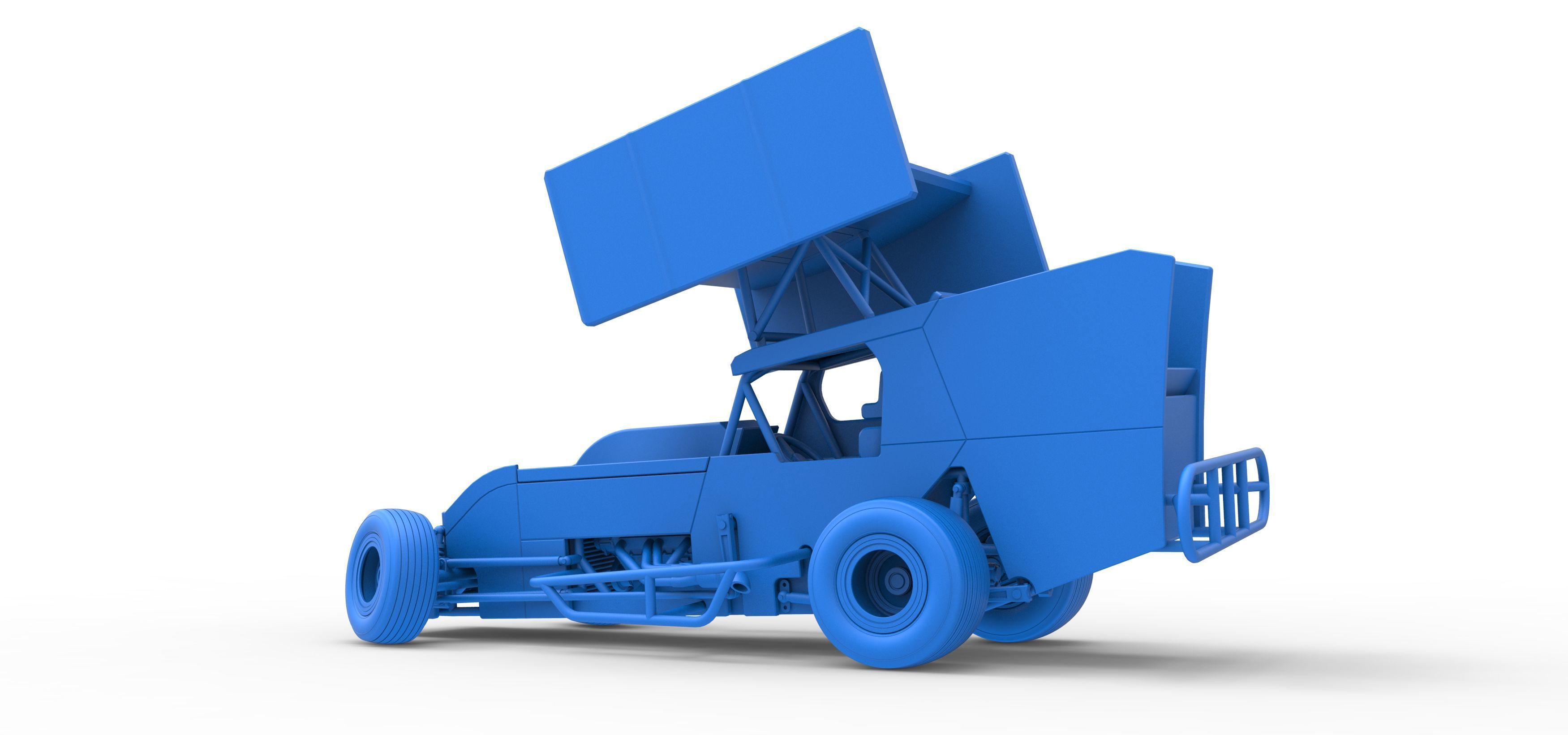 Southern Wing Modified Stock car while turning Scale 1 to 25 3D print model_39