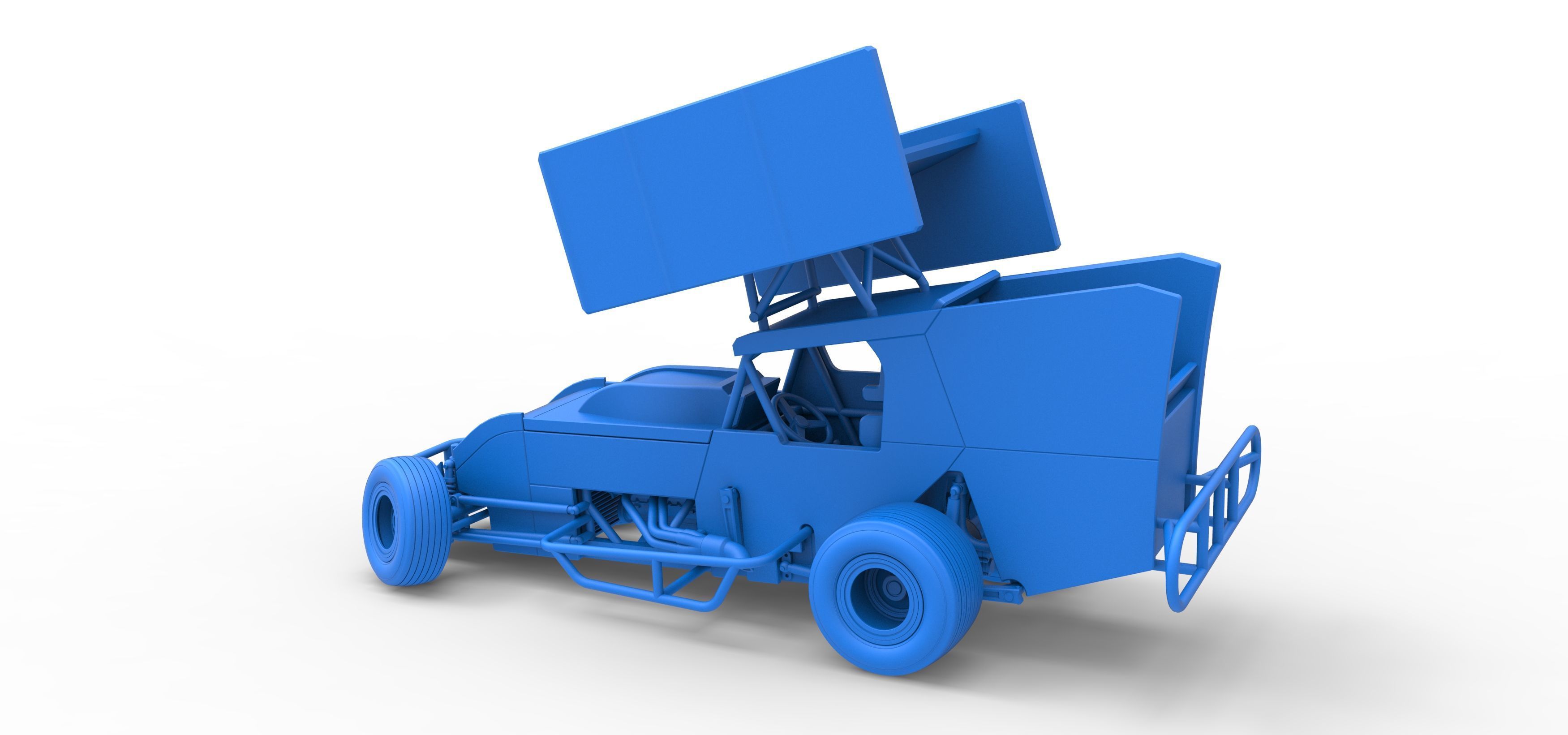 Southern Wing Modified Stock car while turning Scale 1 to 25 3D print model_38