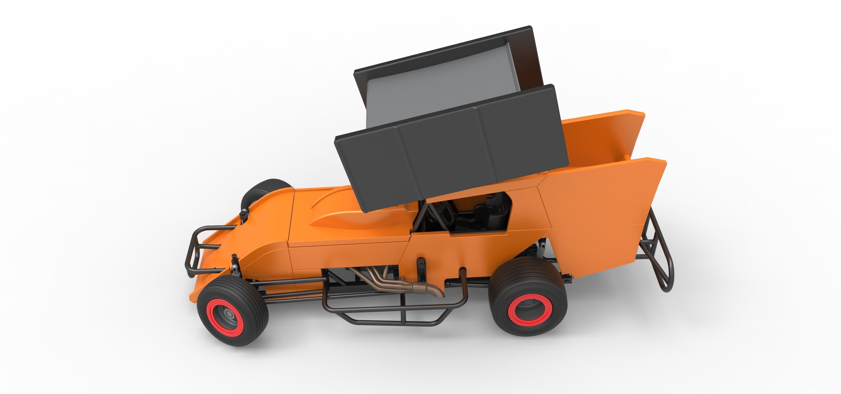 Southern Wing Modified Stock car while turning Scale 1 to 25 3D print model_10