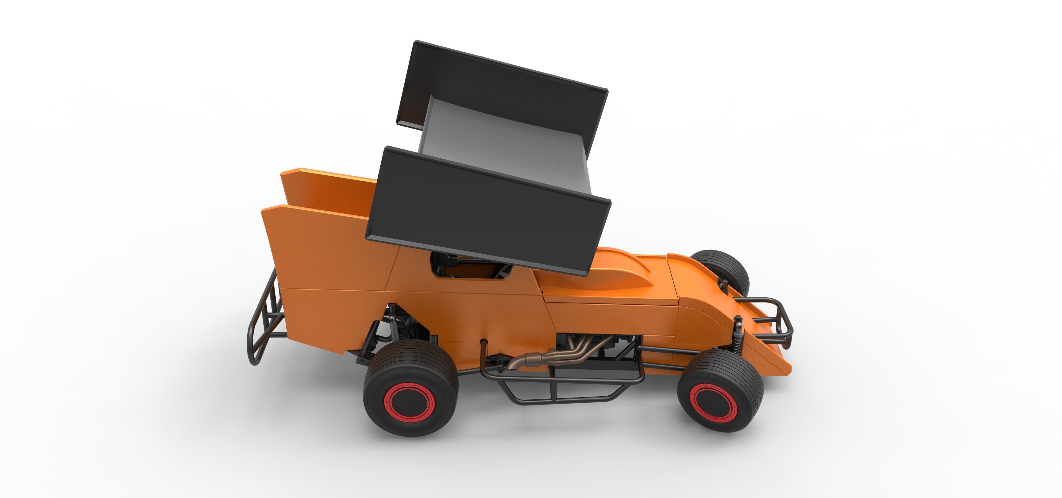 Southern Wing Modified Stock car while turning Scale 1 to 25 3D print model_23