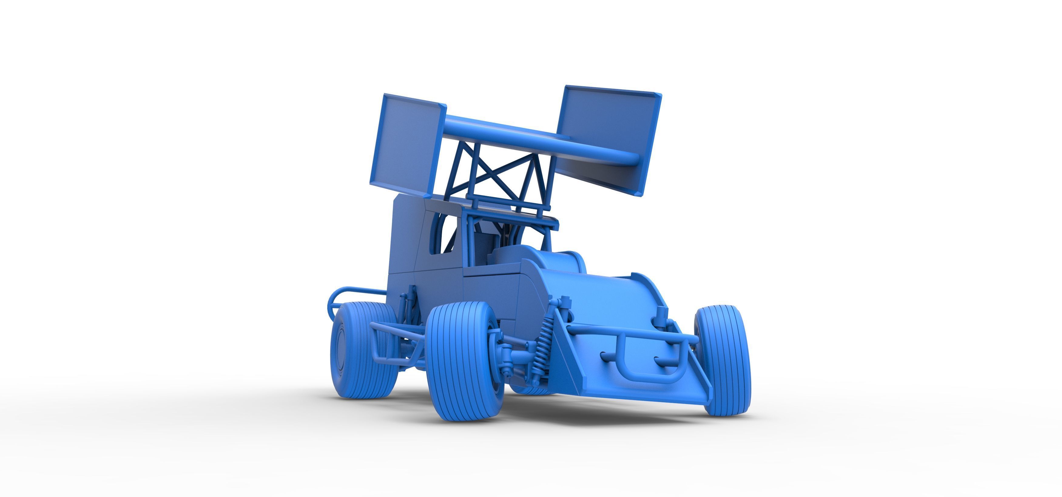 Southern Wing Modified Stock car while turning Scale 1 to 25 3D print model_53