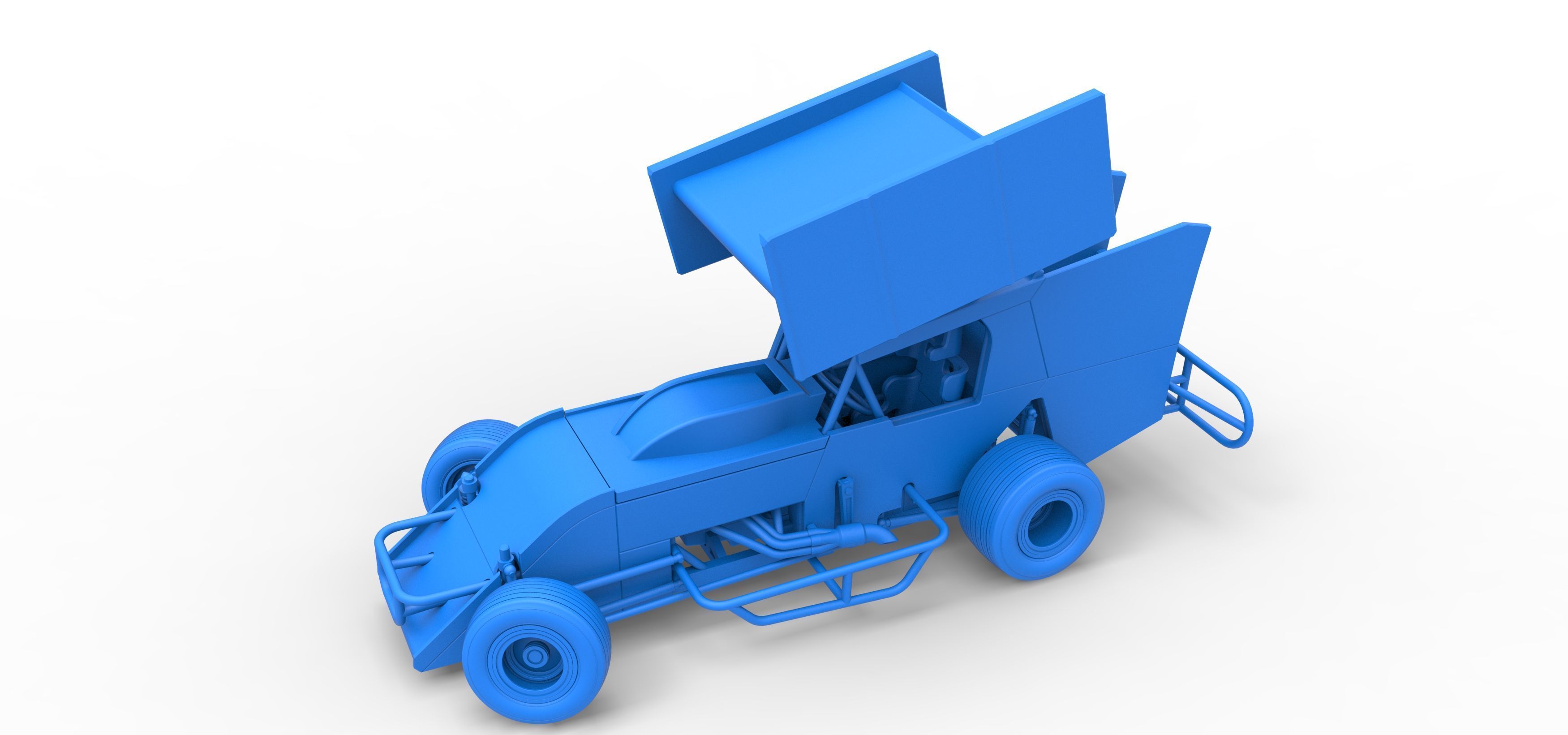 Southern Wing Modified Stock car while turning Scale 1 to 25 3D print model_30