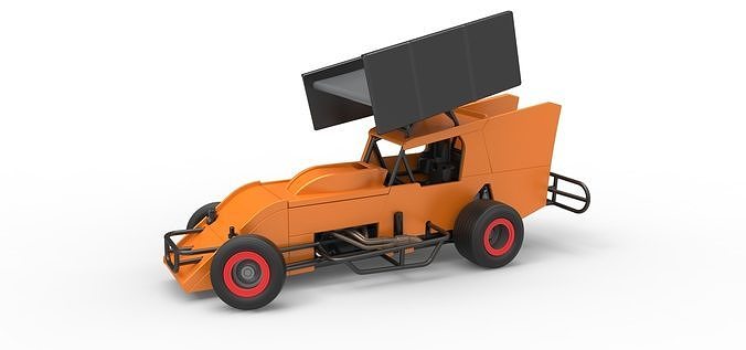 Southern Wing Modified Stock car while turning Scale 1 to 25 3D print model