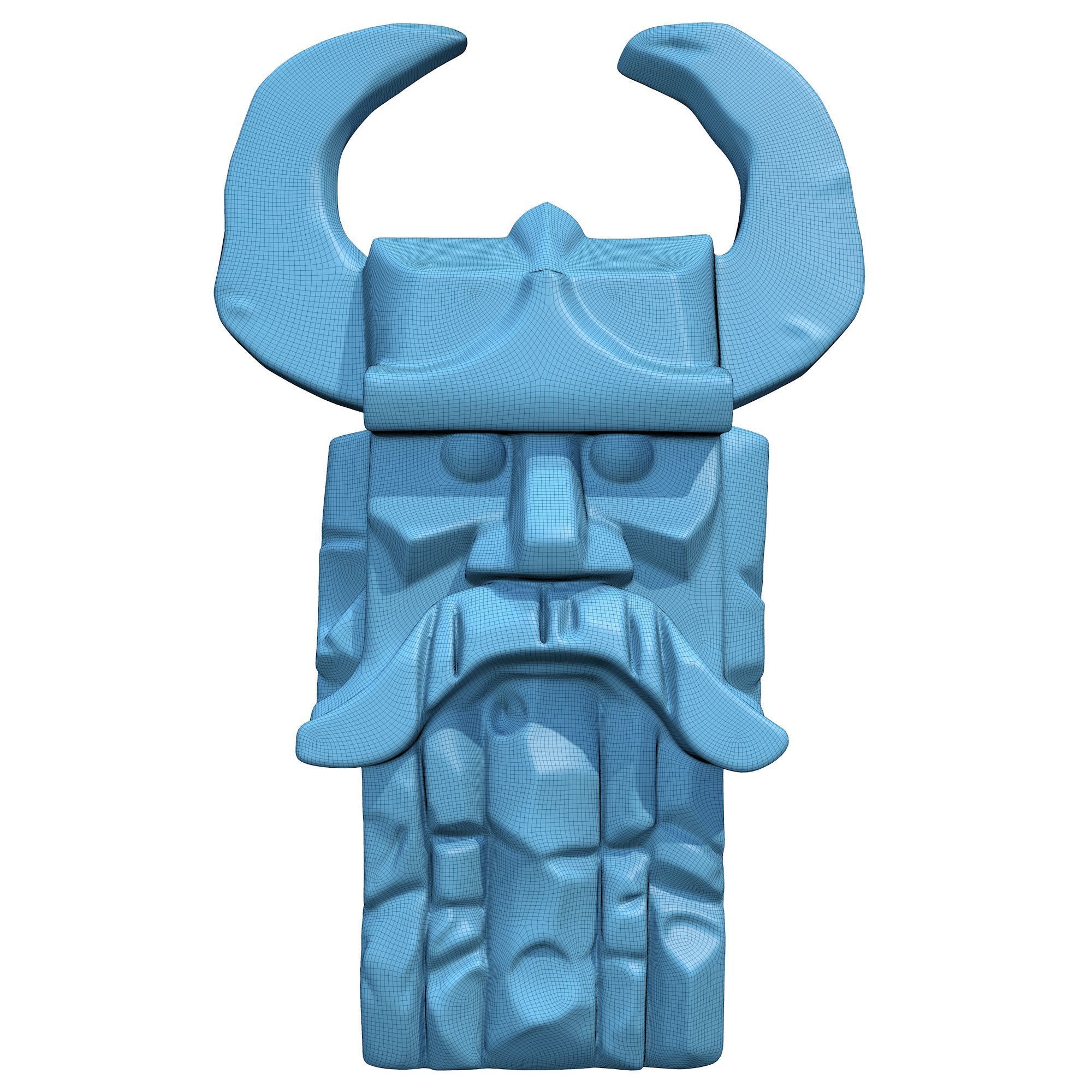 Stone Sculpture Viking Warrior 3D print model_6