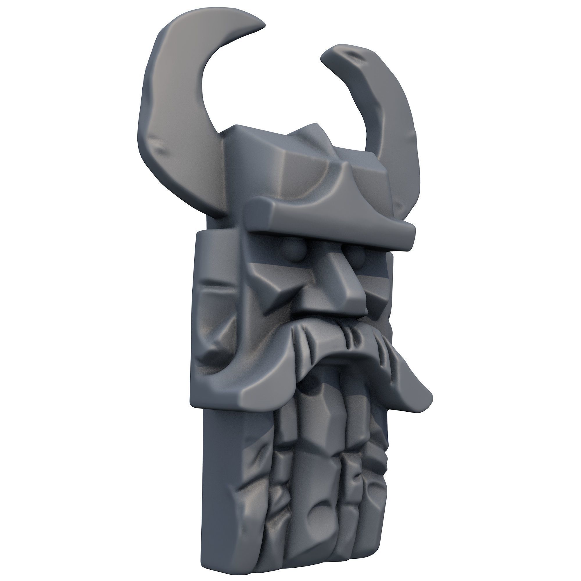 Stone Sculpture Viking Warrior 3D print model_5