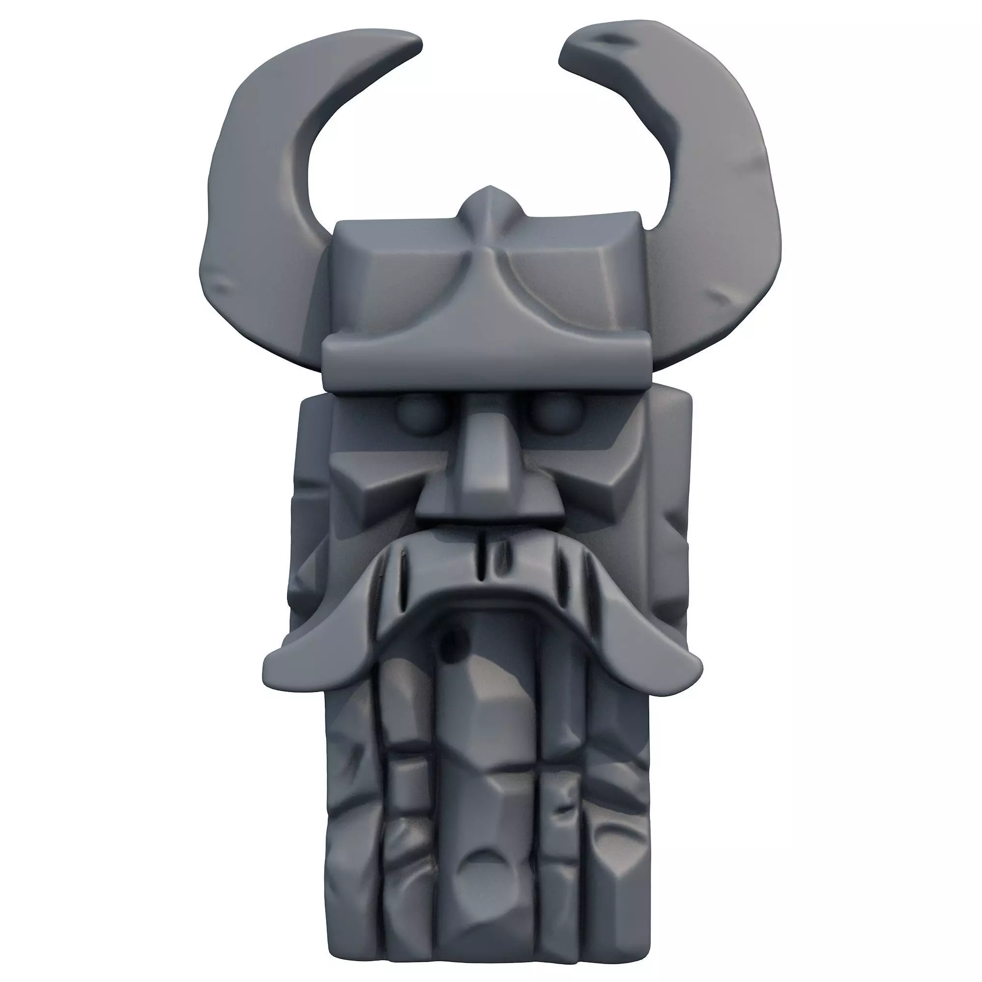 Stone Sculpture Viking Warrior 3D print model_0
