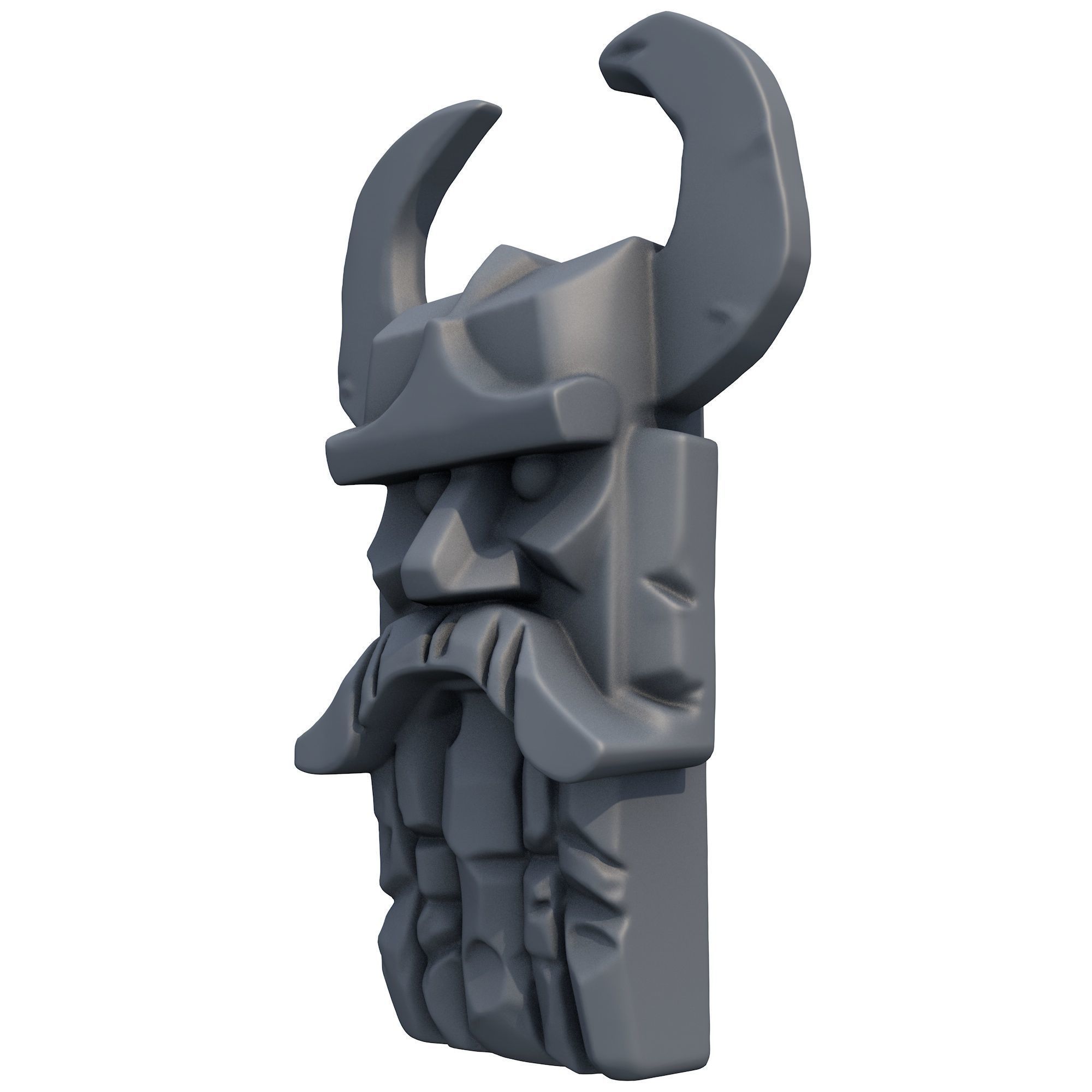 Stone Sculpture Viking Warrior 3D print model_1