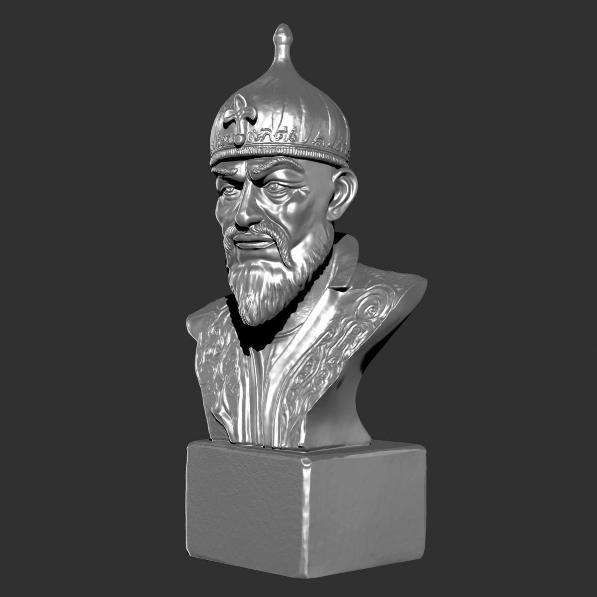 Amir Timur Bust- Emir Timur Bust - Tamerlane 3D model 3D print model_1