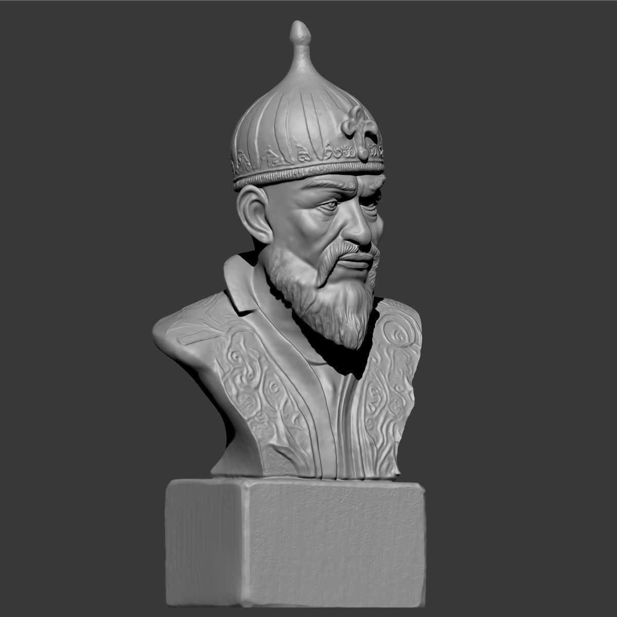 Amir Timur Bust- Emir Timur Bust - Tamerlane 3D model 3D print model_6