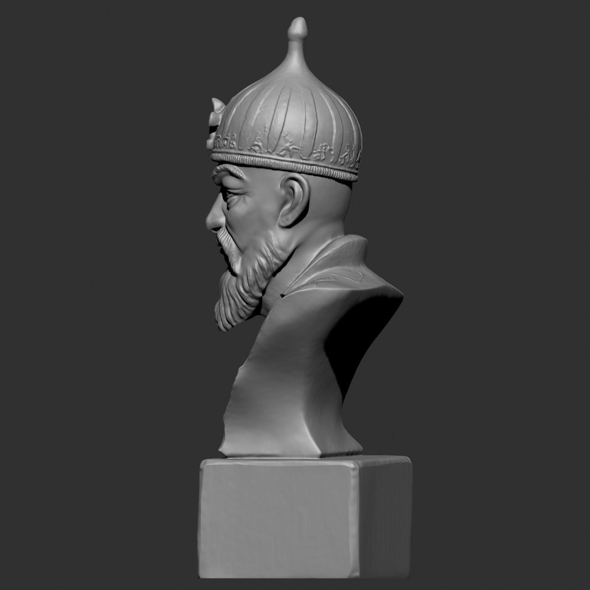 Amir Timur Bust- Emir Timur Bust - Tamerlane 3D model 3D print model_5