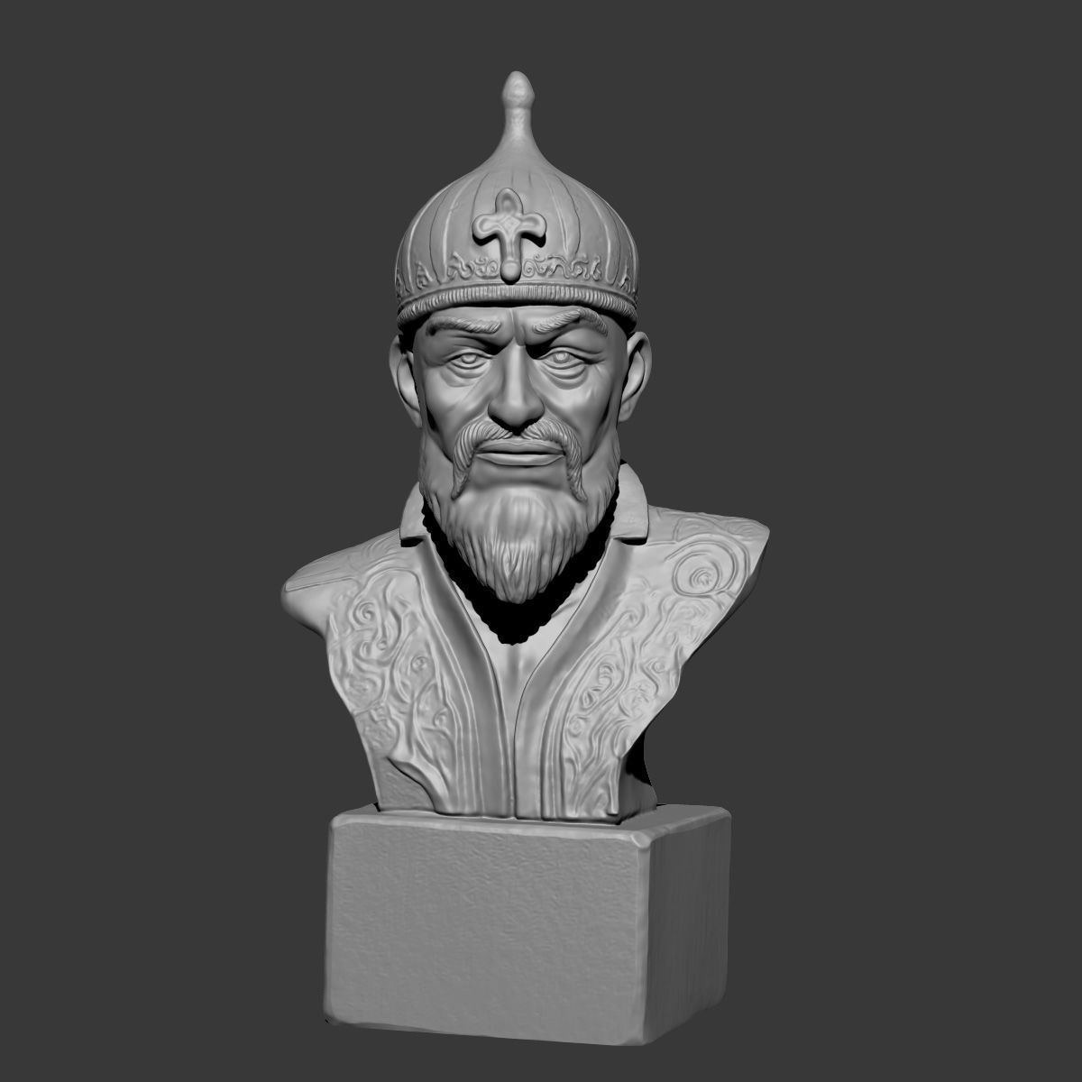Amir Timur Bust- Emir Timur Bust - Tamerlane 3D model 3D print model_8