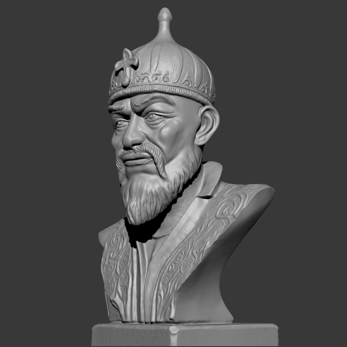 Amir Timur Bust- Emir Timur Bust - Tamerlane 3D model 3D print model_9